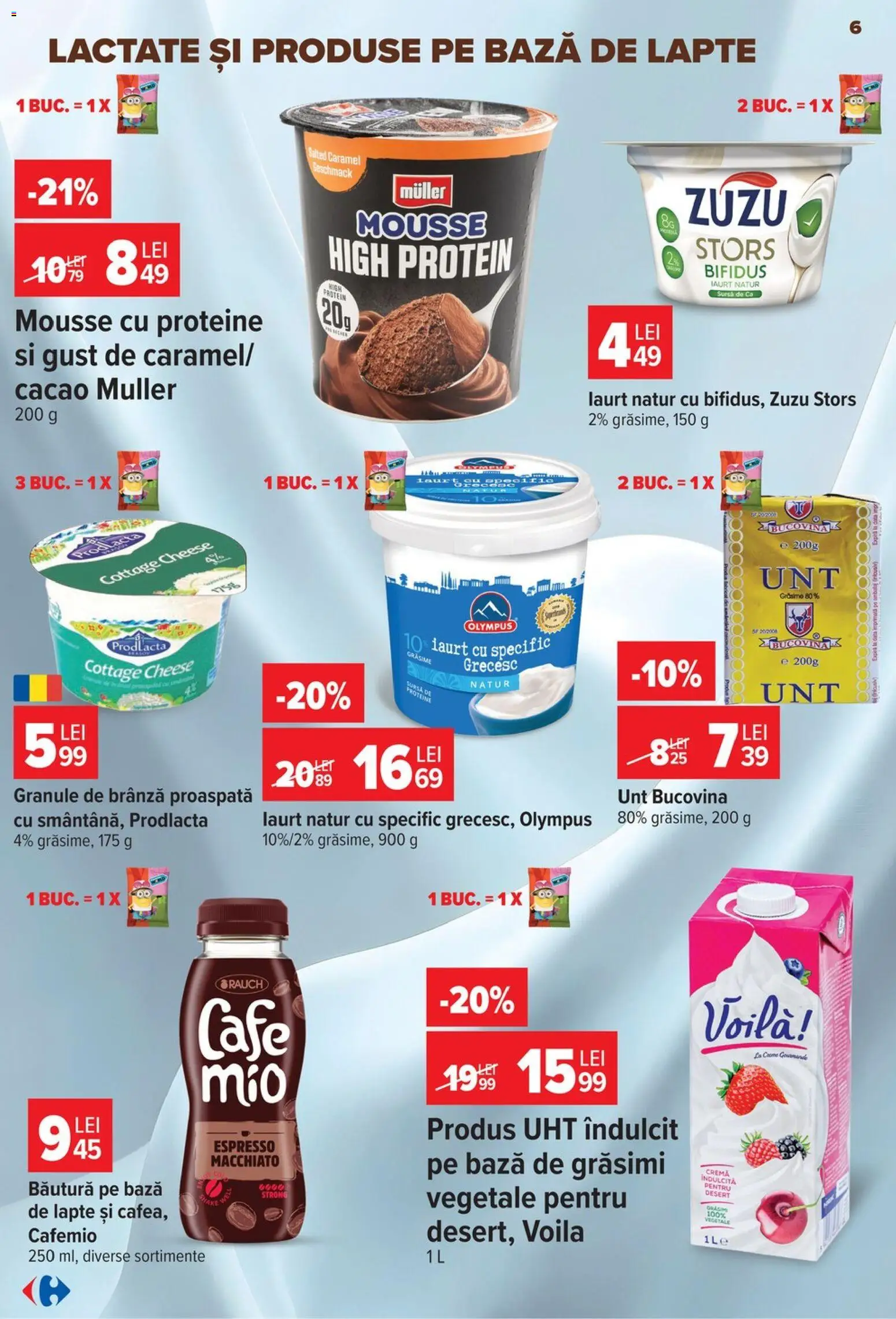 Catalog Carrefour 23 - 28 Septembrie 2026 | Pagina 6 | Produse: Lapte, Iaurt, Cacao, Desert