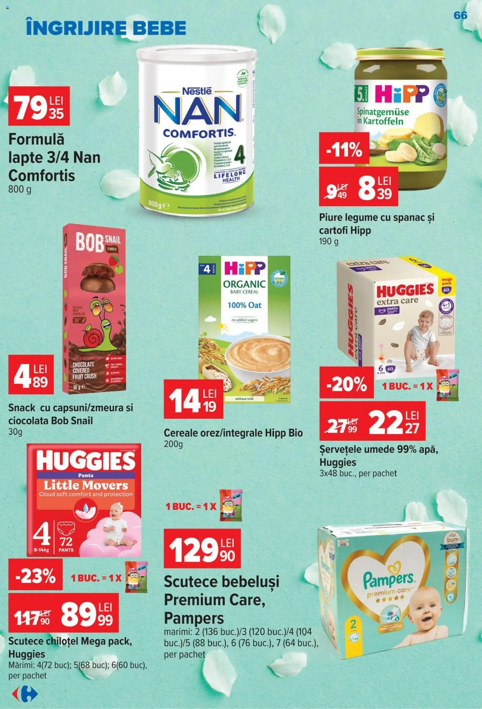 Catalog Carrefour 23 - 28 Septembrie 2026 | Pagina 66 | Produse: Bio, Premium, Pampers, Legume