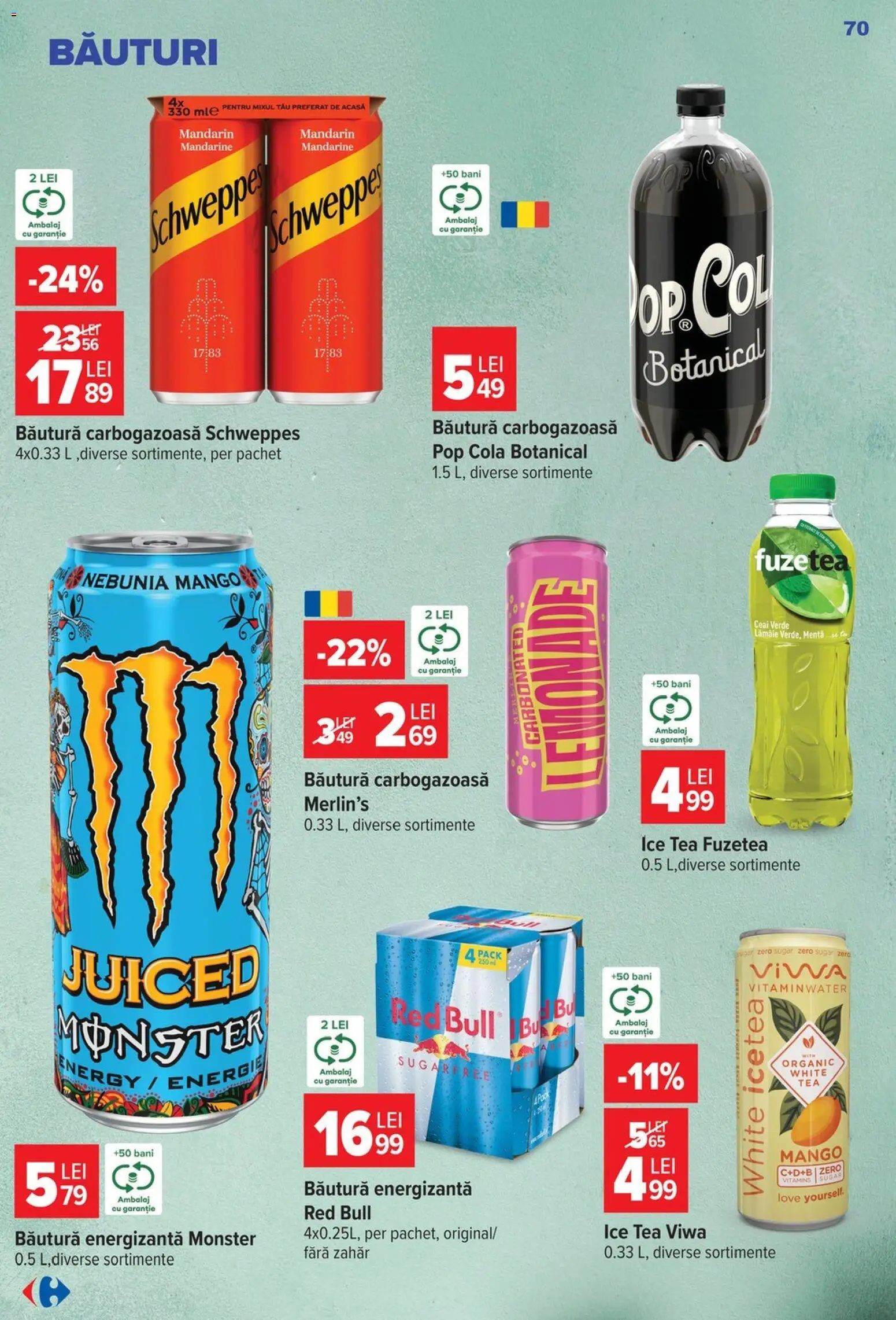 Catalog Carrefour 23 - 28 Septembrie 2026 | Pagina 70 | Produse: Cola, Ceai, Ice tea, Mango