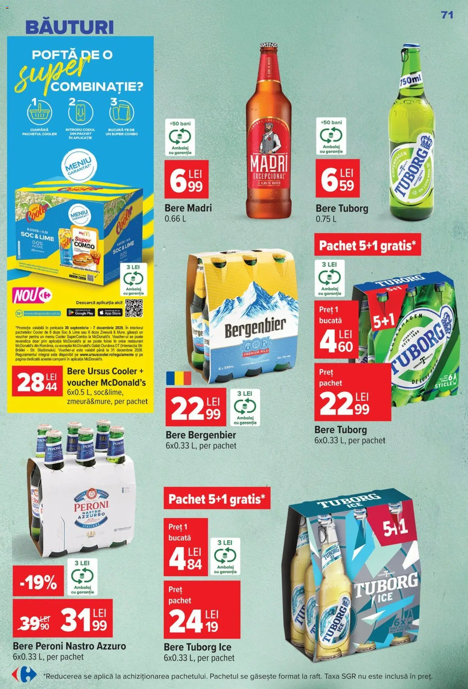 Catalog Carrefour 23 - 28 Septembrie 2026 | Pagina 71 | Produse: Lime, Premium, Aplică, Bergenbier