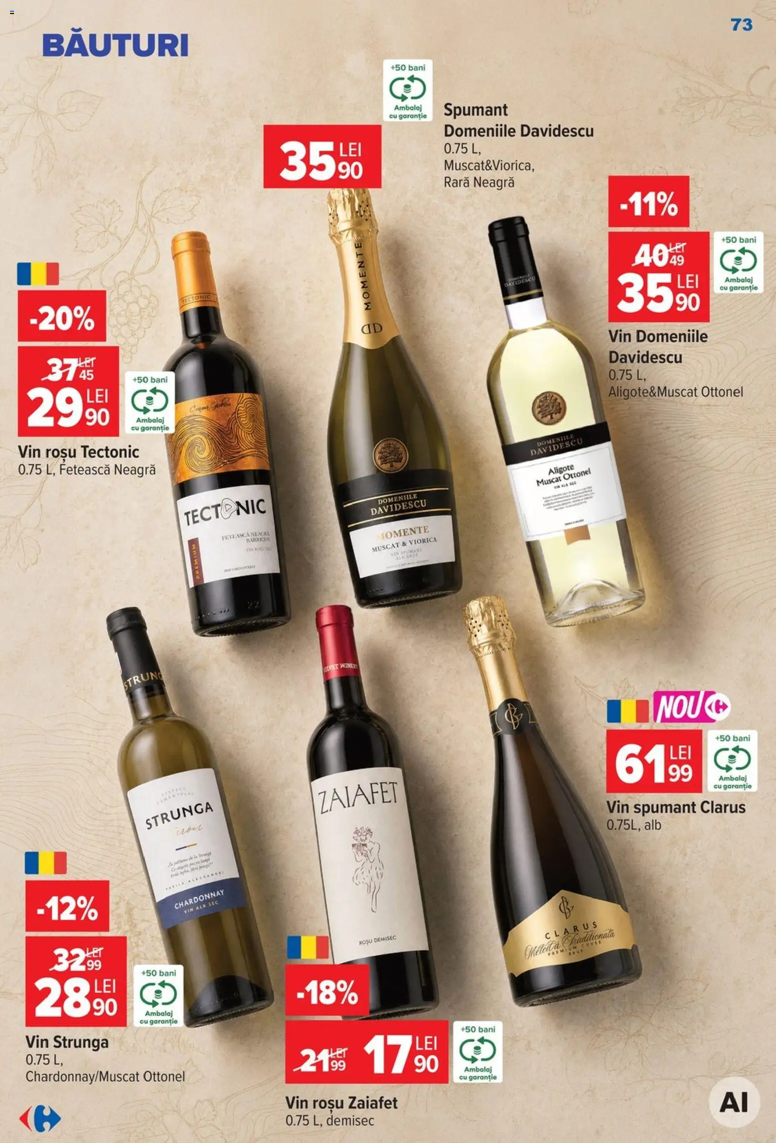 Catalog Carrefour 23 - 28 Septembrie 2026 | Pagina 73 | Produse: Premium, Vin rosu, Vin spumant, Vin