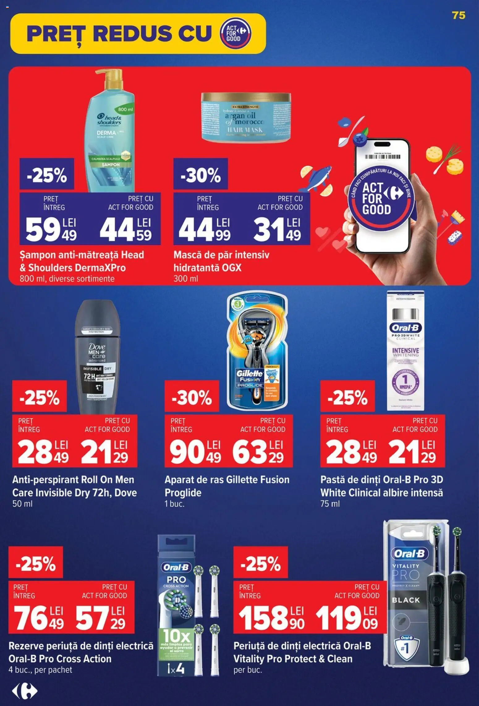 Catalog Carrefour 23 - 28 Septembrie 2026 | Pagina 75 | Produse: Aparat De Ras, Periuță De Dinți Electrică, Aparat, Șampon
