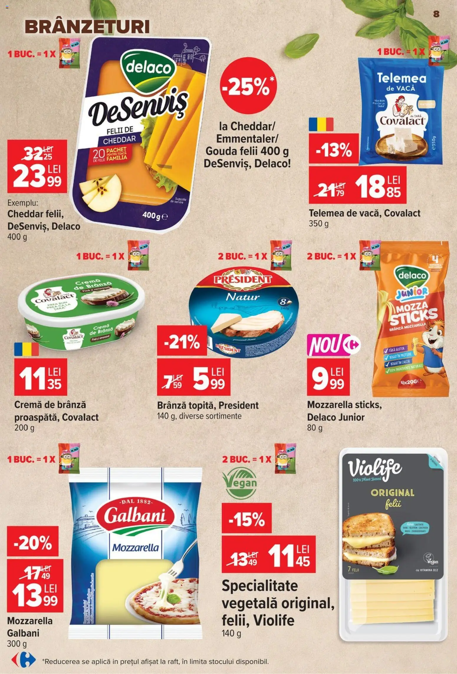 Catalog Carrefour 23 - 28 Septembrie 2026 | Pagina 8 | Produse: Delaco, Brânză, Cremă, Gouda