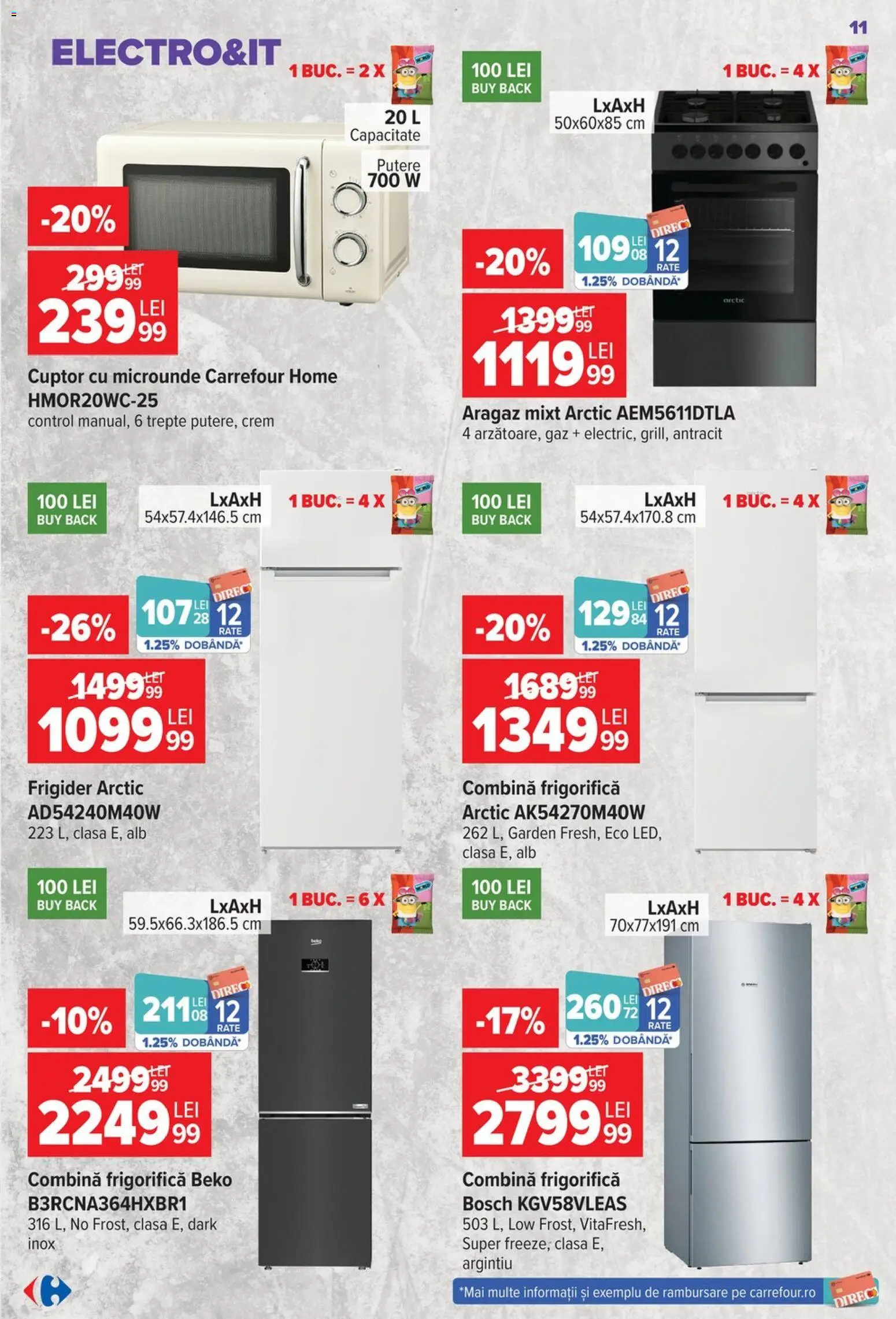Catalog Carrefour 23 - 28 Septembrie 2026 | Pagina 11 | Produse: Cuptor, Cuptor Cu Microunde, Aragaz, Combină frigorifică
