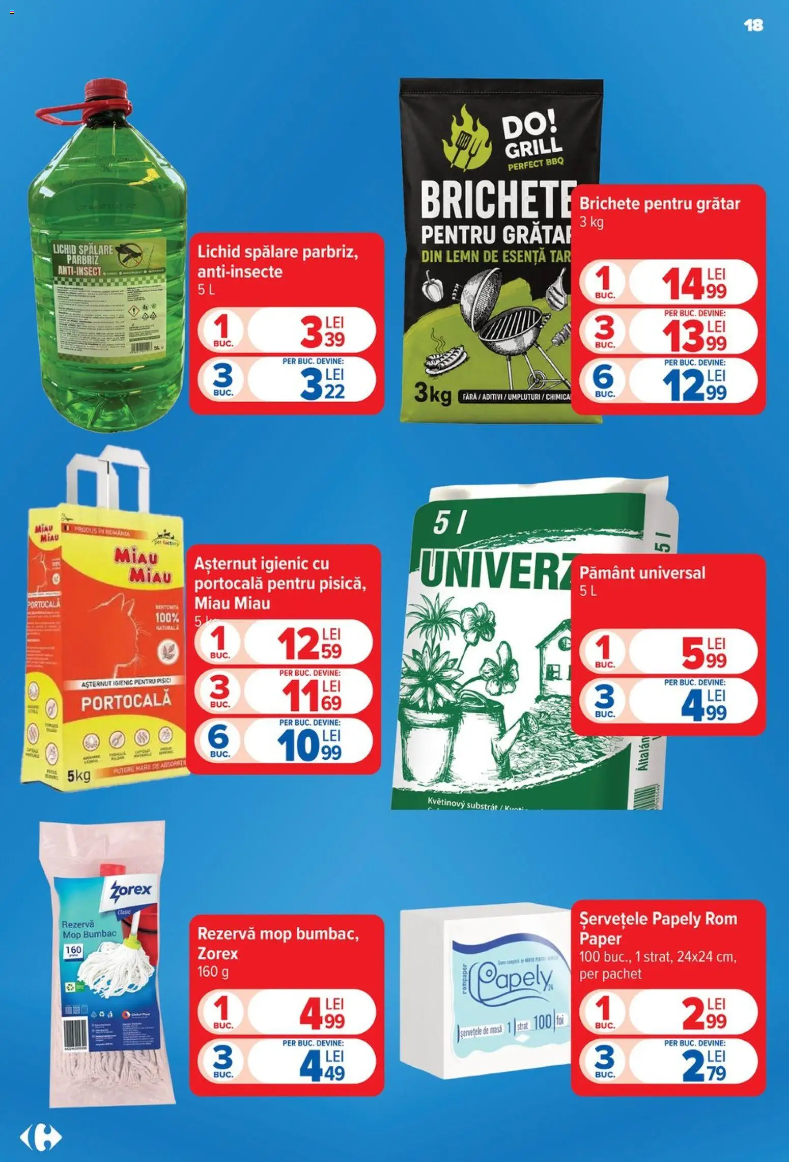 Catalog Carrefour 23 - 28 Septembrie 2026 | Pagina 18 | Produse: Parbriz, Grill, Mop, Servetele de masa