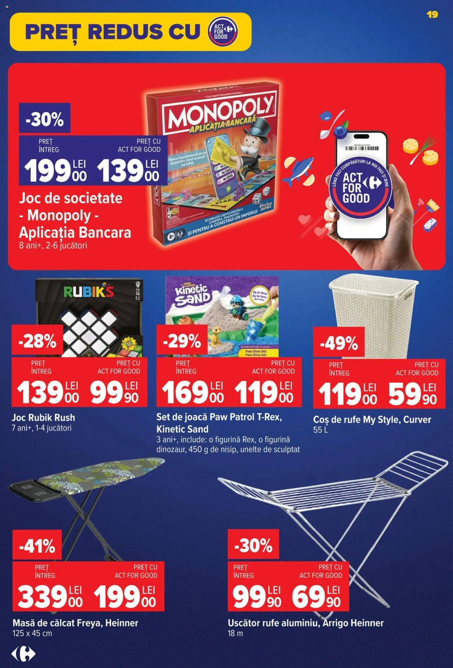 Catalog Carrefour 23 - 28 Septembrie 2026 | Pagina 19 | Produse: Joc, Masă, Coș De Rufe, Bancă