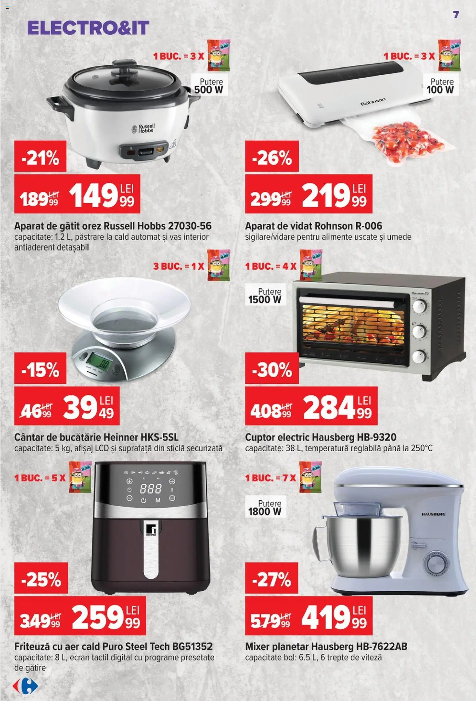 Catalog Carrefour 23 - 28 Septembrie 2026 | Pagina 7 | Produse: Friteuza cu aer cald, Mixer, Bucătărie, Orez