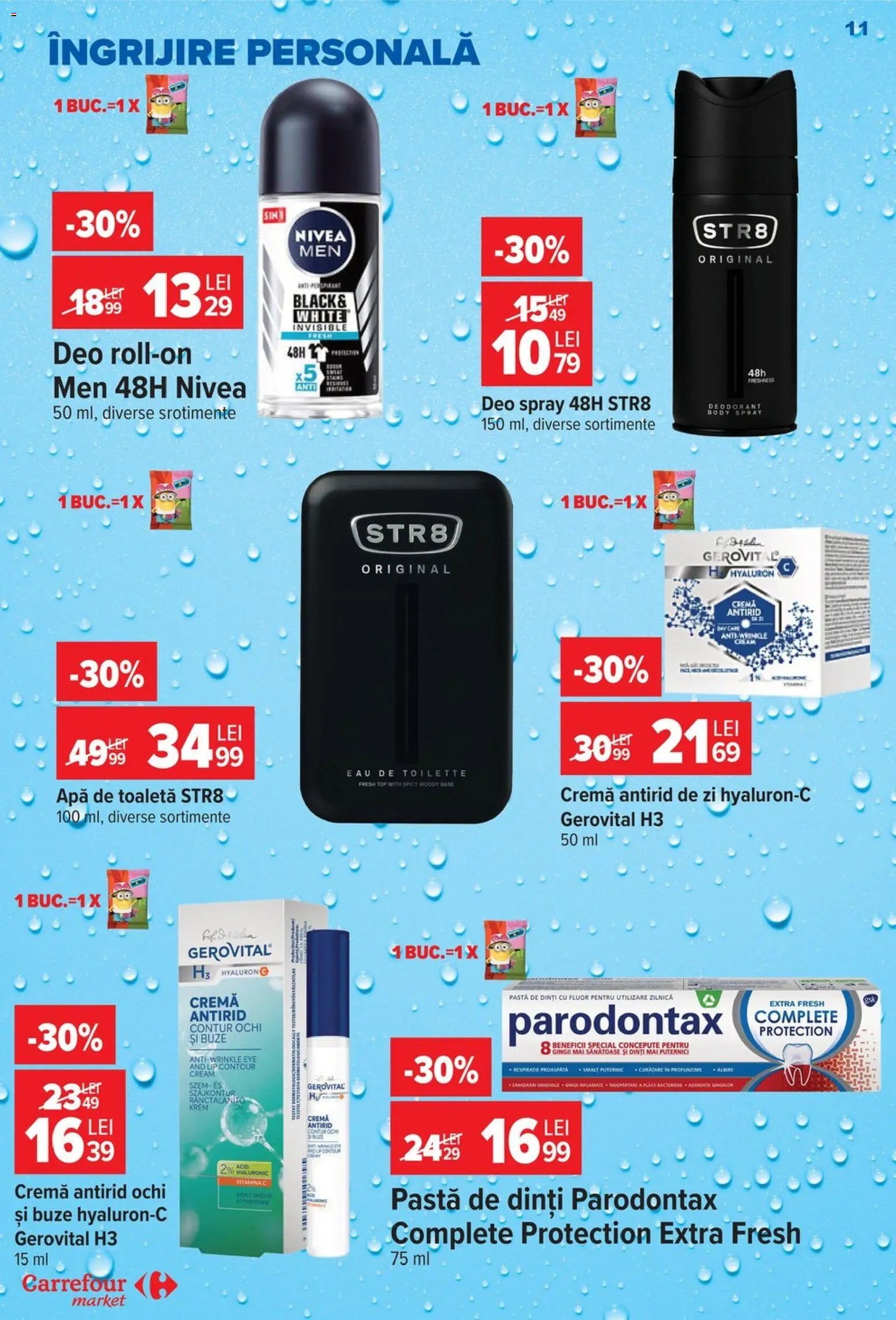 Catalog Carrefour 23 - 28 Septembrie 2026 | Pagina 11 | Produse: Deo spray, Apă de toaletă, Cremă, Deodorant