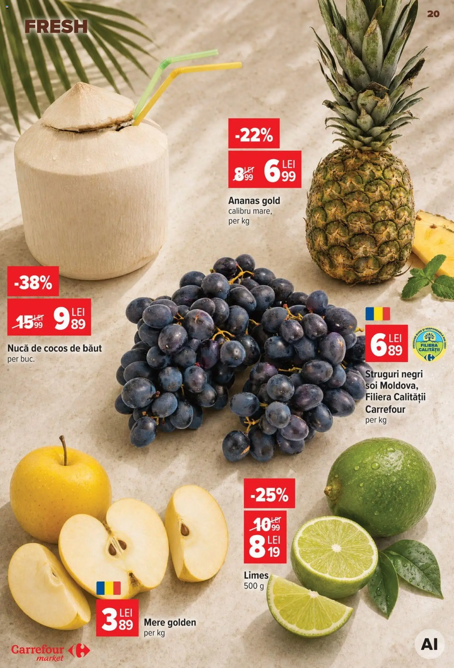 Catalog Carrefour 23 - 28 Septembrie 2026 | Pagina 20 | Produse: Struguri, Struguri negri, Mere, Ananas