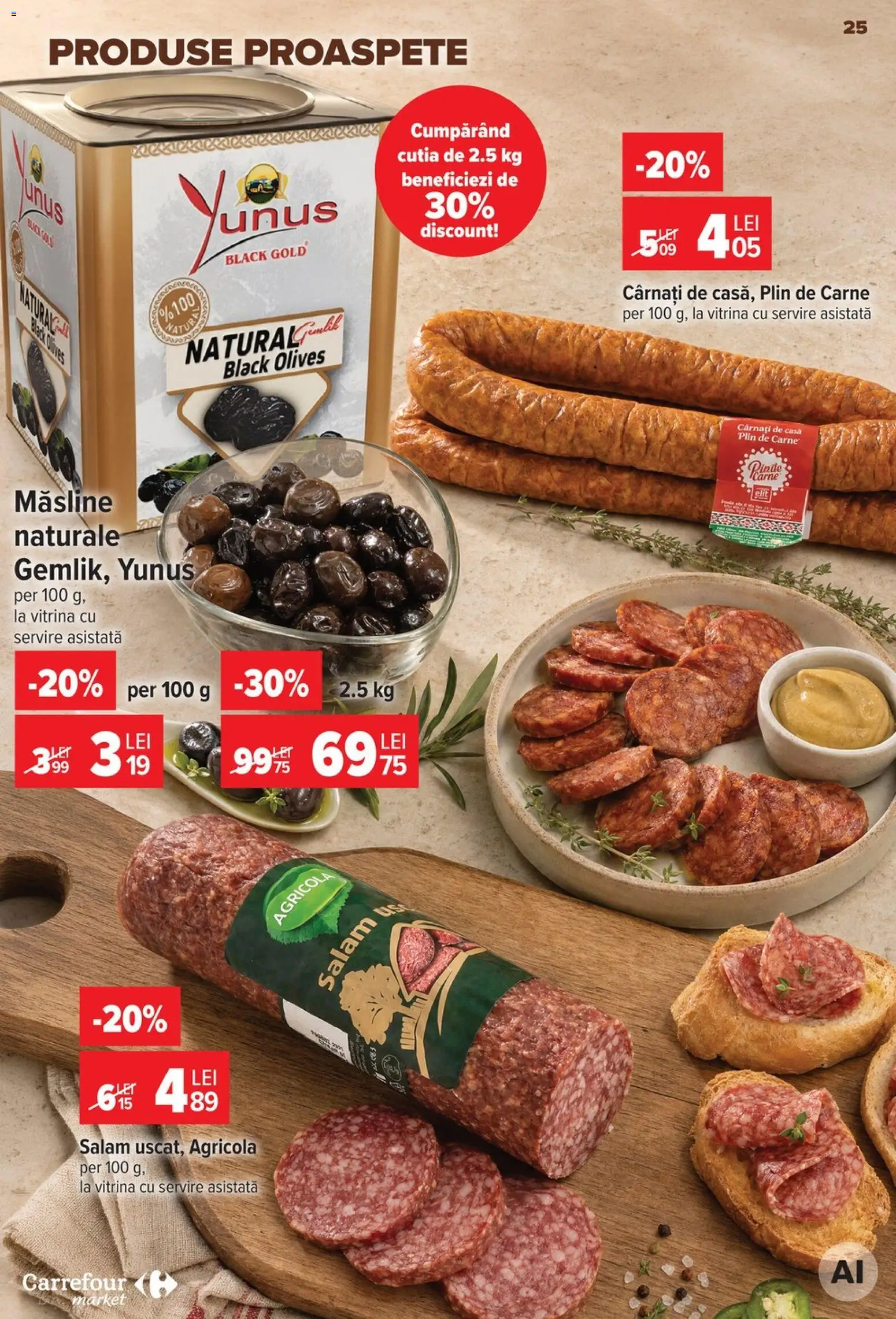 Catalog Carrefour 23 - 28 Septembrie 2026 | Pagina 25 | Produse: Vitrină, Măsline, Salam, Cârnați