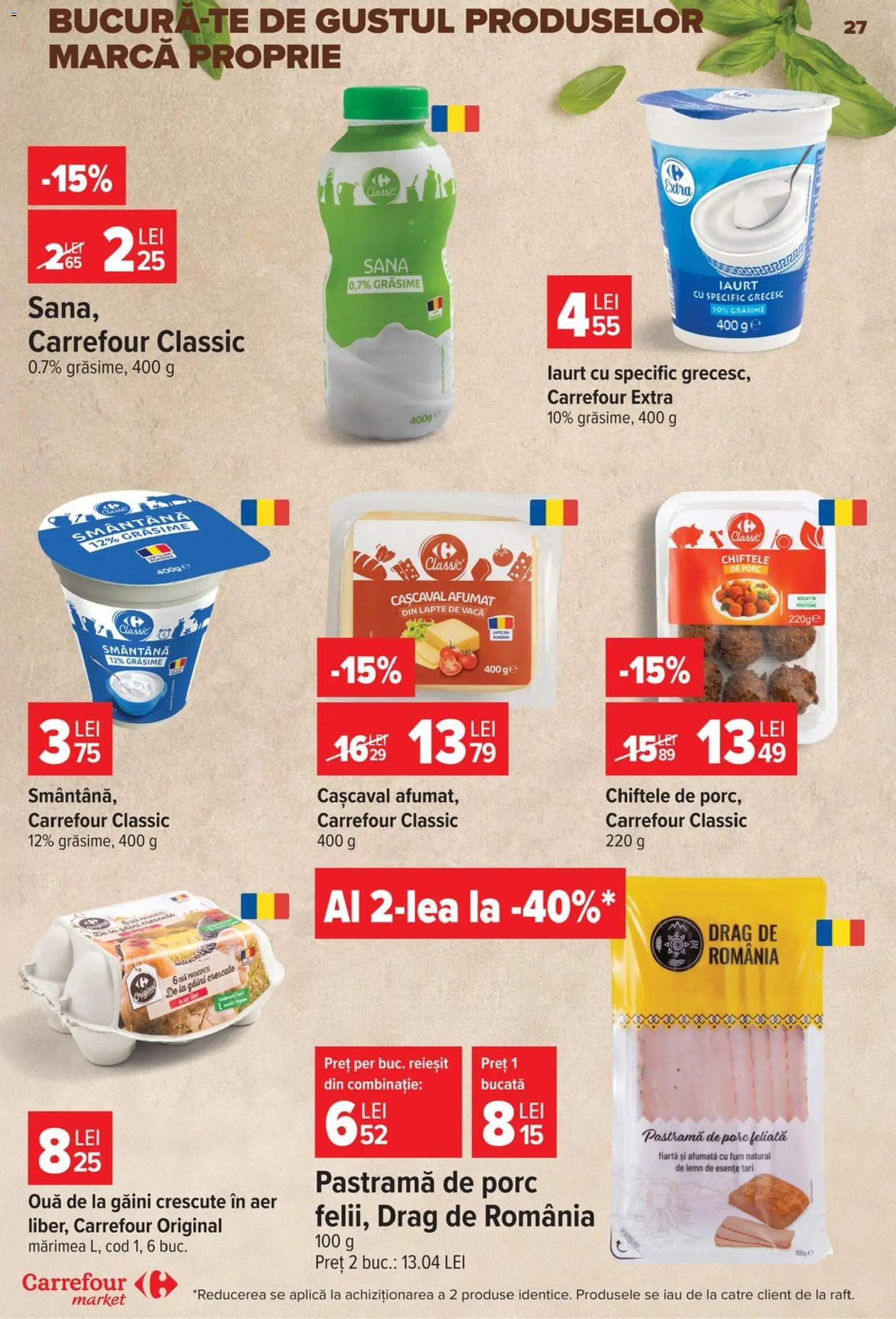 Catalog Carrefour 23 - 28 Septembrie 2026 | Pagina 27 | Produse: Aplică, Lapte, Iaurt, Smântână