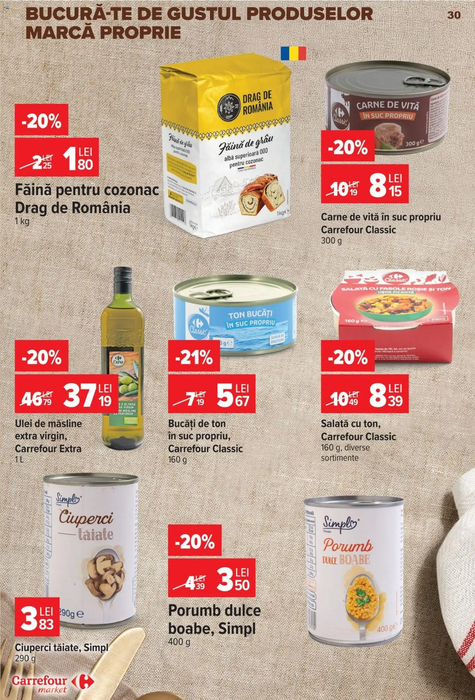 Catalog Carrefour 23 - 28 Septembrie 2026 | Pagina 30 | Produse: Ciuperci, Ulei, Carne De Vită, Porumb