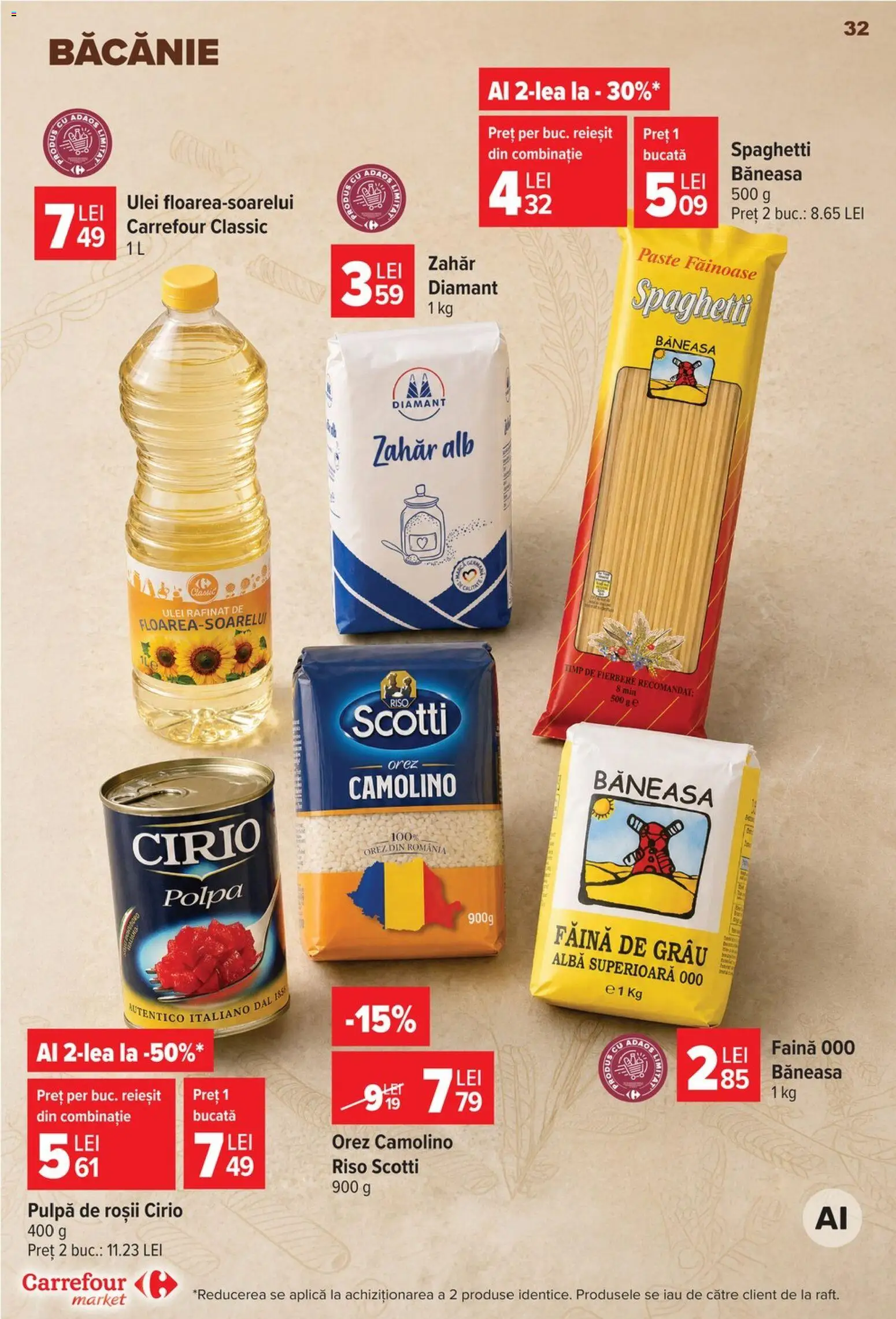 Catalog Carrefour 23 - 28 Septembrie 2026 | Pagina 32 | Produse: Aplică, Ulei, Paste, Zahăr