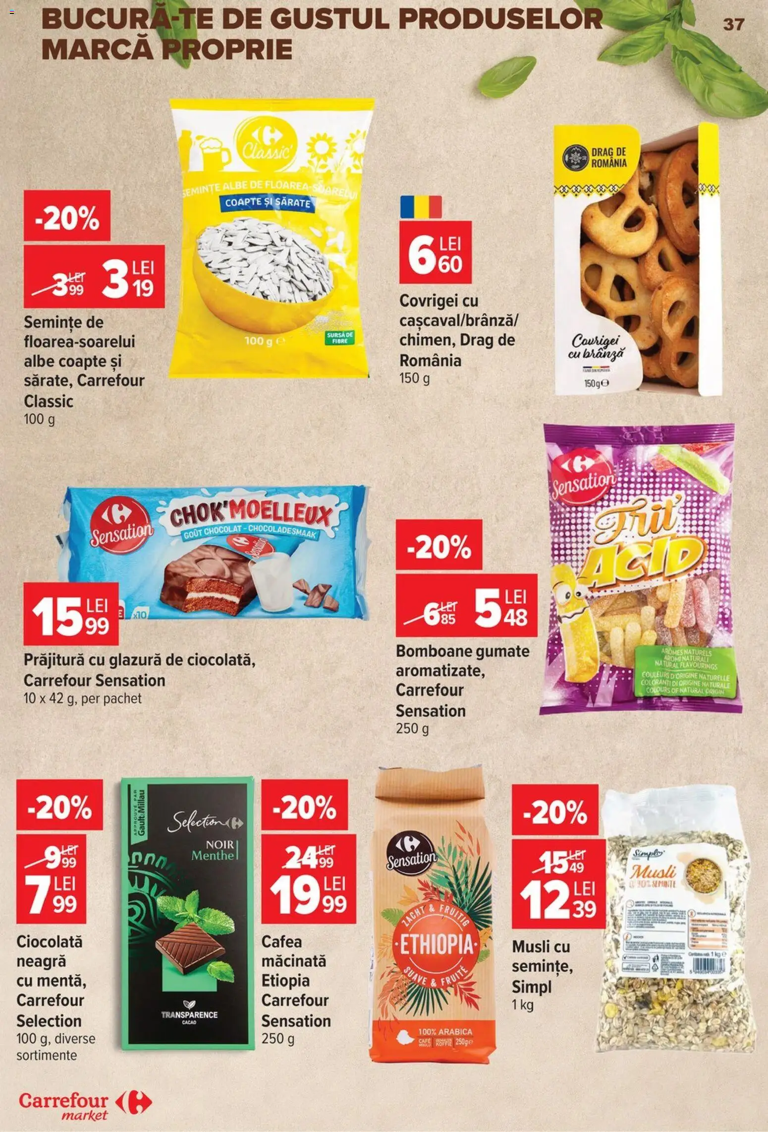 Catalog Carrefour 23 - 28 Septembrie 2026 | Pagina 37 | Produse: Prăjitură, Semințe, Ciocolată, Bomboane