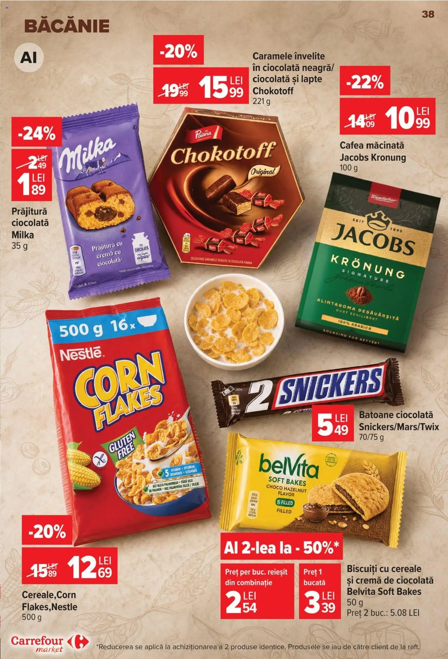 Catalog Carrefour 23 - 28 Septembrie 2026 | Pagina 38 | Produse: Jacobs, Cremă, Biscuiți, Caramele