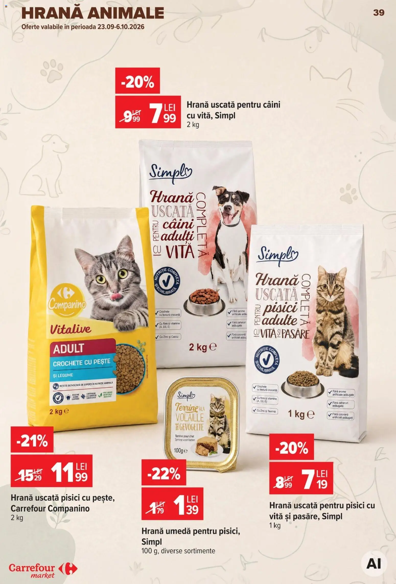 Catalog Carrefour 23 - 28 Septembrie 2026 | Pagina 39 | Produse: Vită, Crochete, Pește, Legume