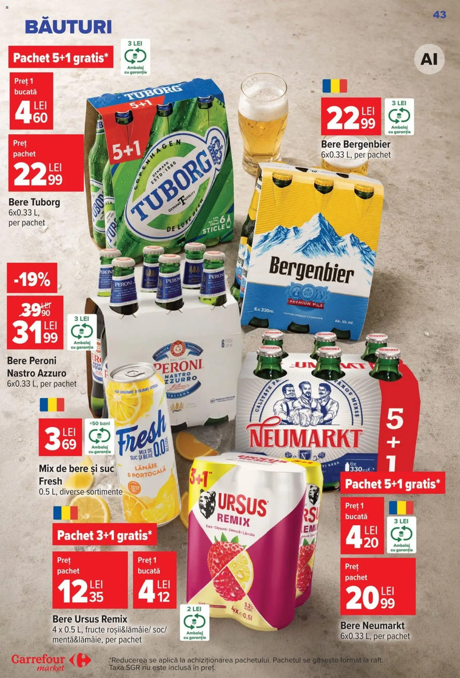 Catalog Carrefour 23 - 28 Septembrie 2026 | Pagina 43 | Produse: Zmeură, Ursus, Bergenbier, Fructe