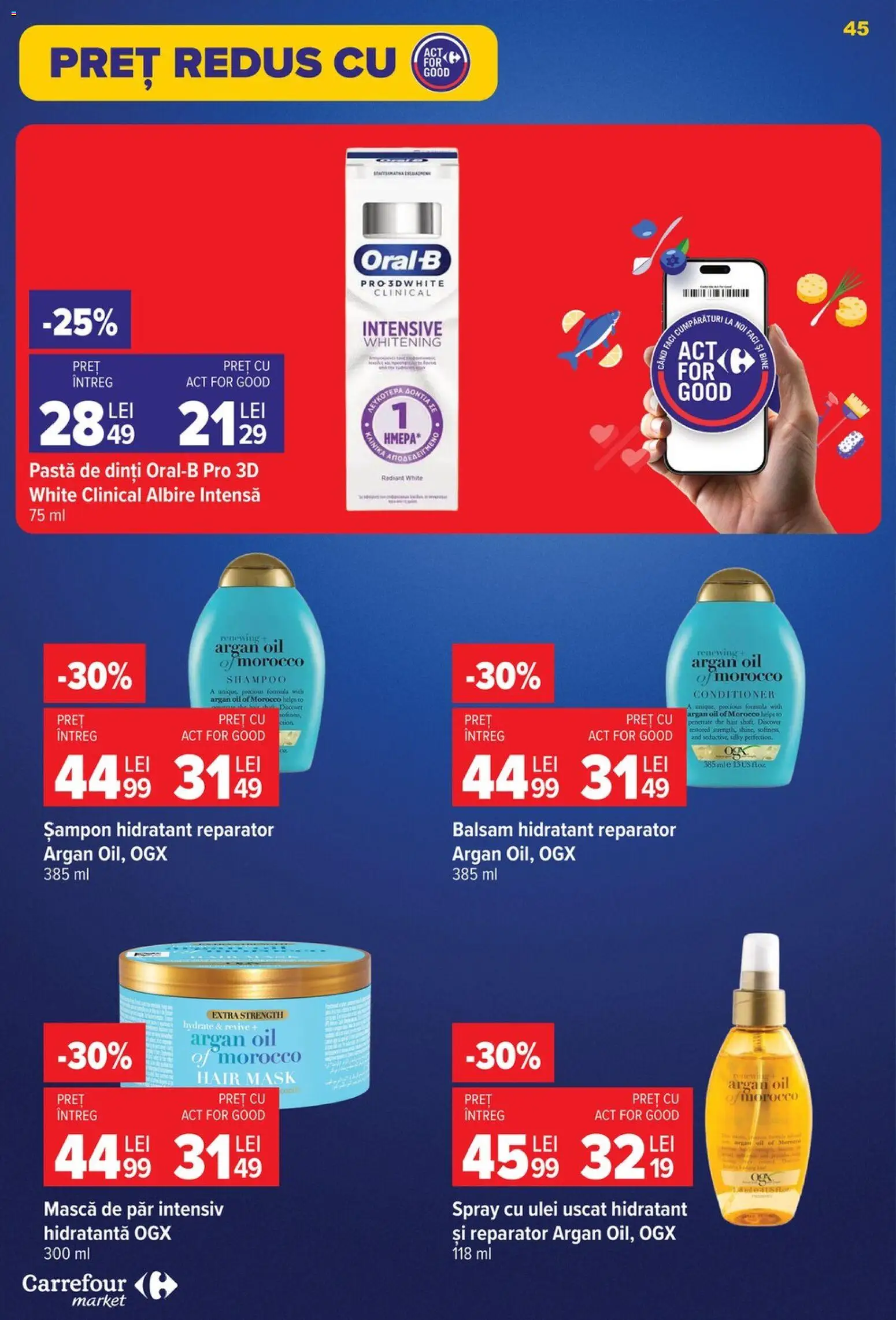 Catalog Carrefour 23 - 28 Septembrie 2026 | Pagina 45 | Produse: Intensiv, Șampon, Balsam, Mască de păr