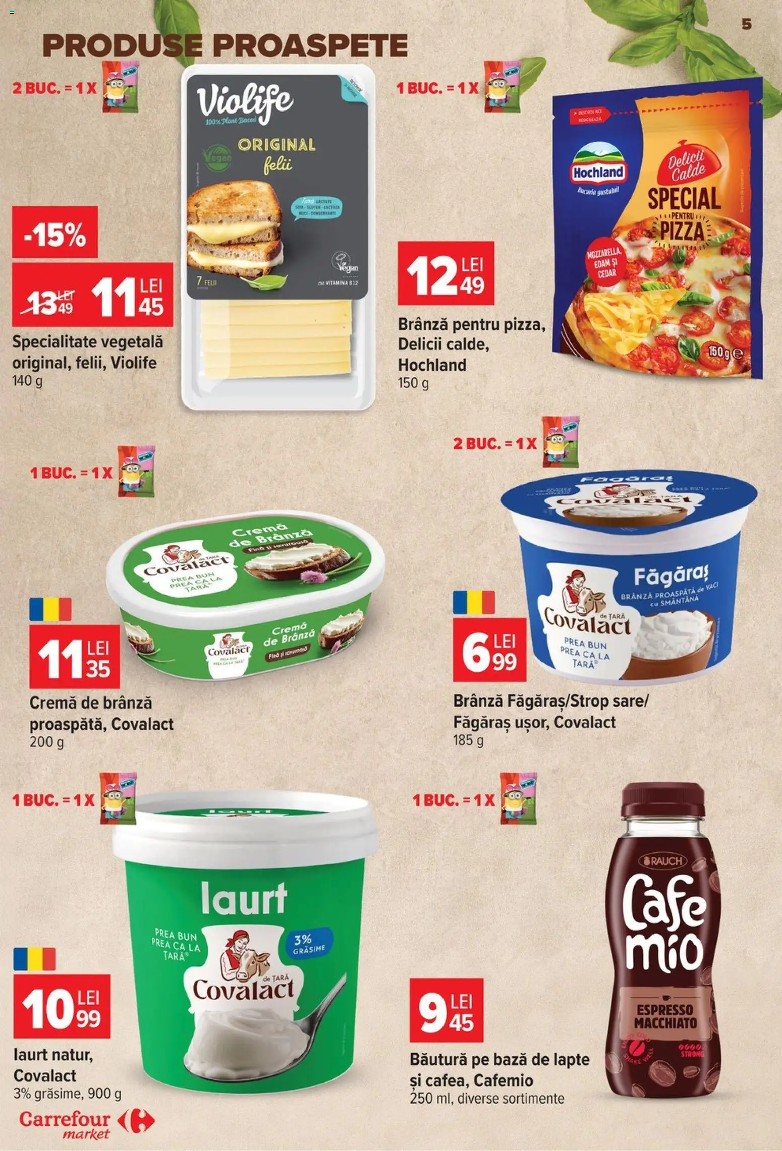 Catalog Carrefour 23 - 28 Septembrie 2026 | Pagina 5 | Produse: Branza proaspata, Brânză, Pizza, Cremă de brânză