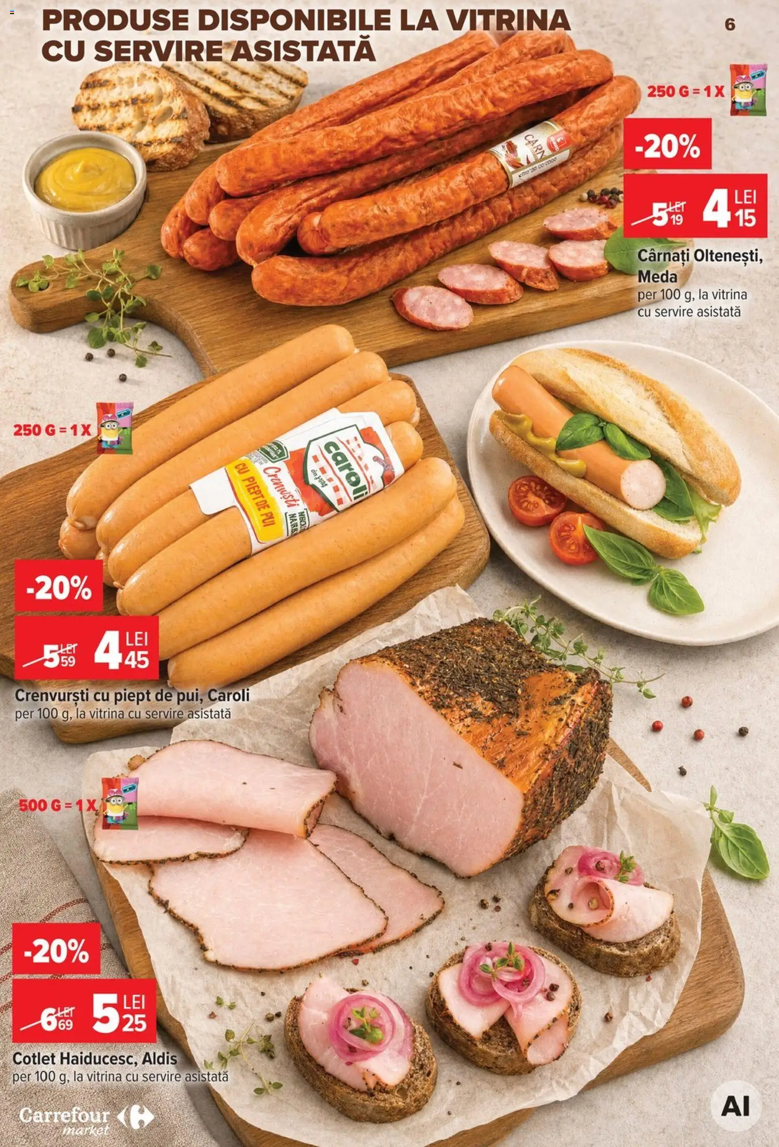 Catalog Carrefour 23 - 28 Septembrie 2026 | Pagina 6 | Produse: Cotlet, Vitrină, Crenvurști, Cârnați