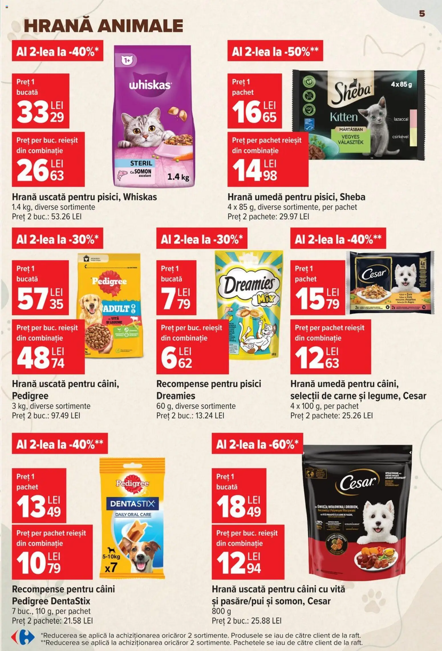 Catalog Carrefour 23 Septembrie - 5 Octombrie 2026 | Pagina 5 | Produse: Whiskas, Aplică, Somon, Legume