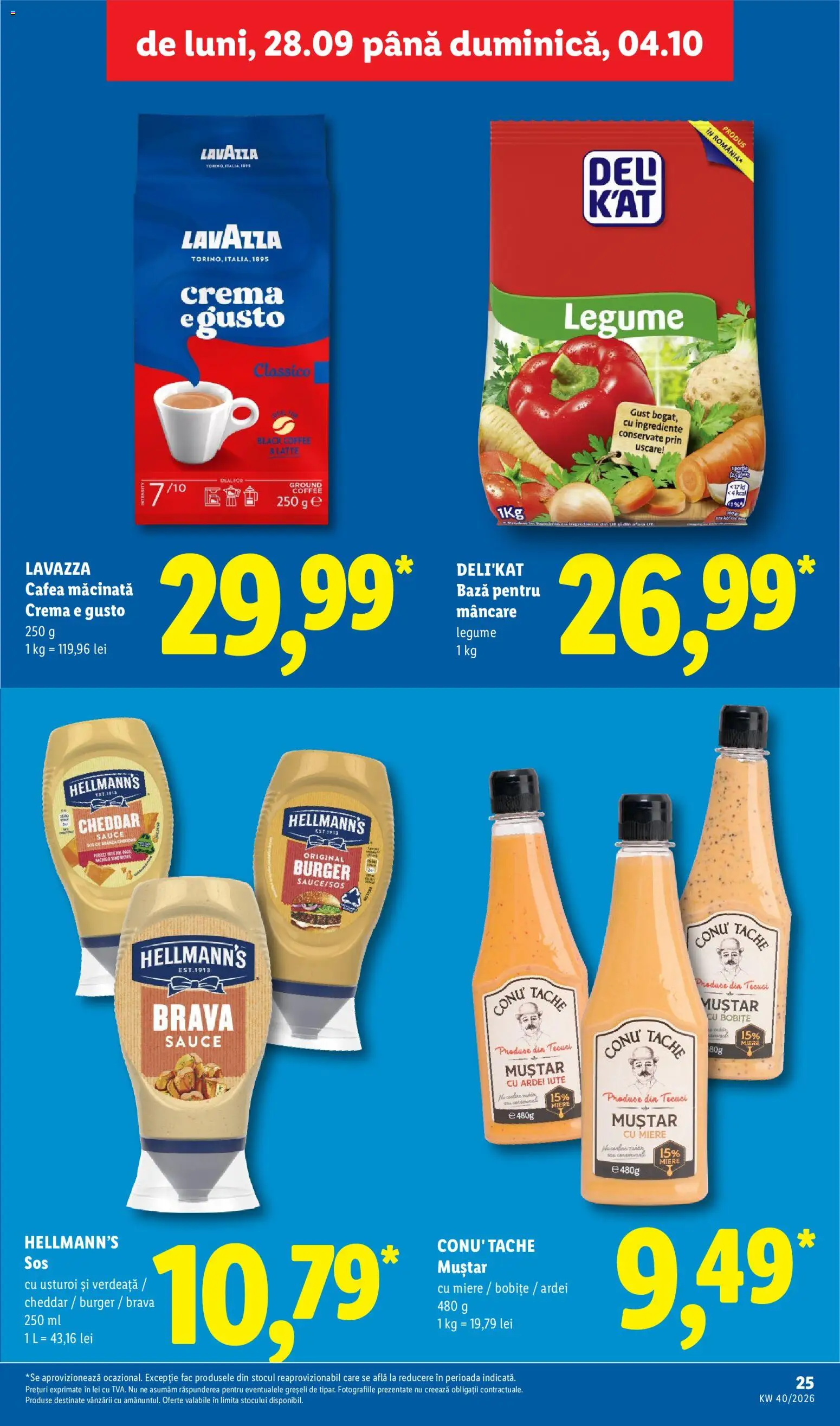 Catalog LIDL 28 Septembrie - 3 Octombrie 2026 | Pagina 25 | Produse: Cafea macinata, Ardei, Cremă, Black