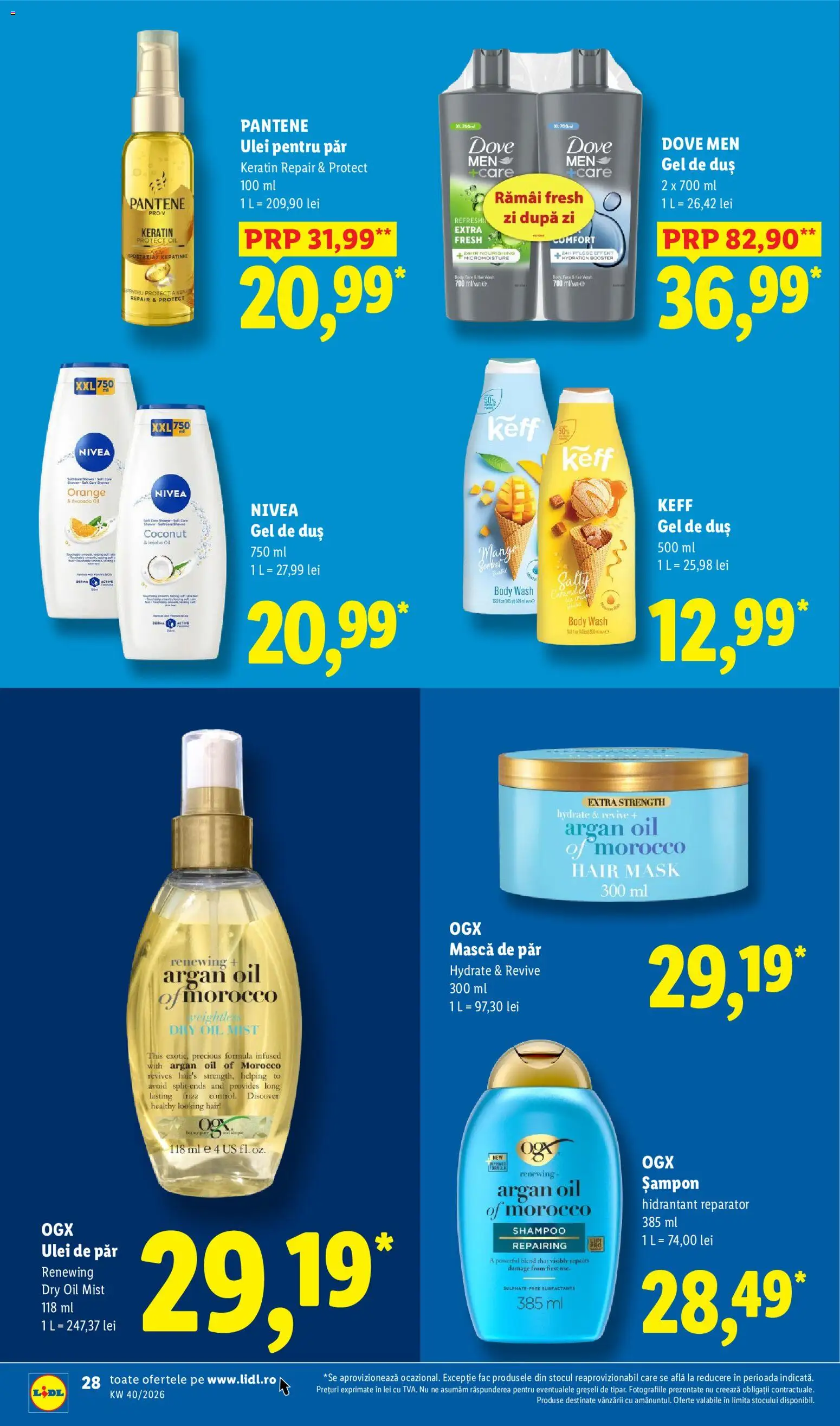 Catalog LIDL 28 Septembrie - 3 Octombrie 2026 | Pagina 28 | Produse: Nivea, Duș, Șampon, Mască de păr