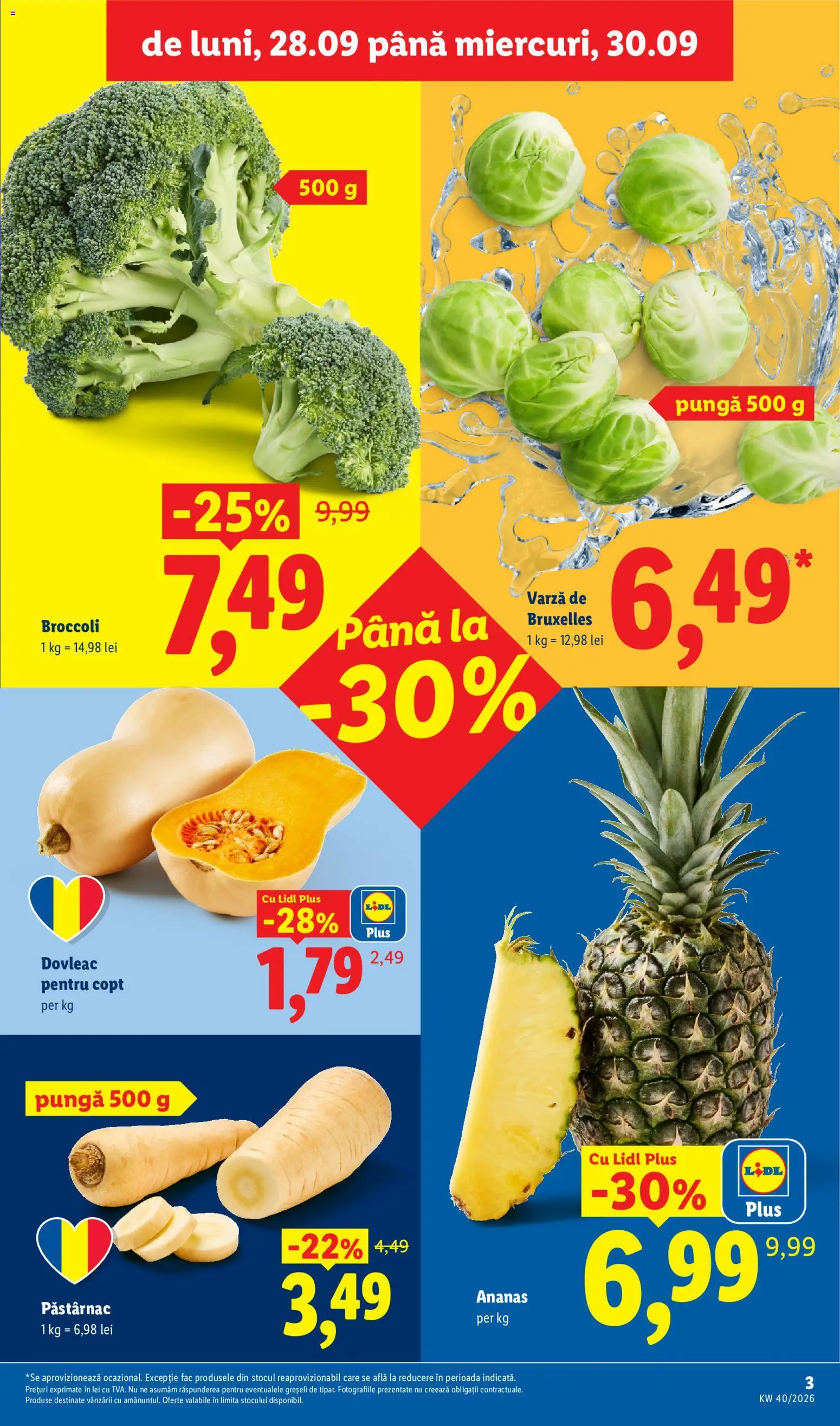 Catalog LIDL 28 Septembrie - 3 Octombrie 2026 | Pagina 3 | Produse: Varză, Dovleac, Pungă, Plus