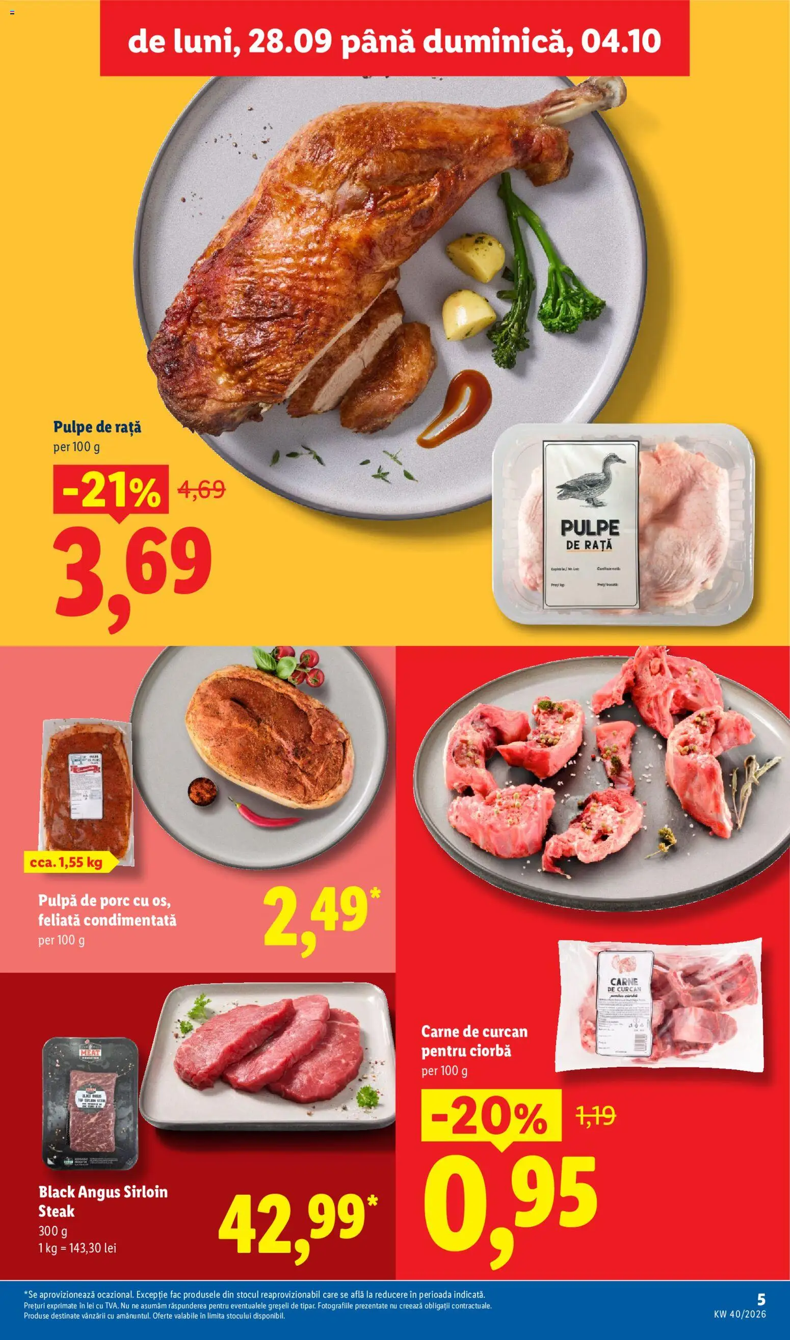 Catalog LIDL 28 Septembrie - 3 Octombrie 2026 | Pagina 5 | Produse: Ciorba, Rață, Black angus, Black