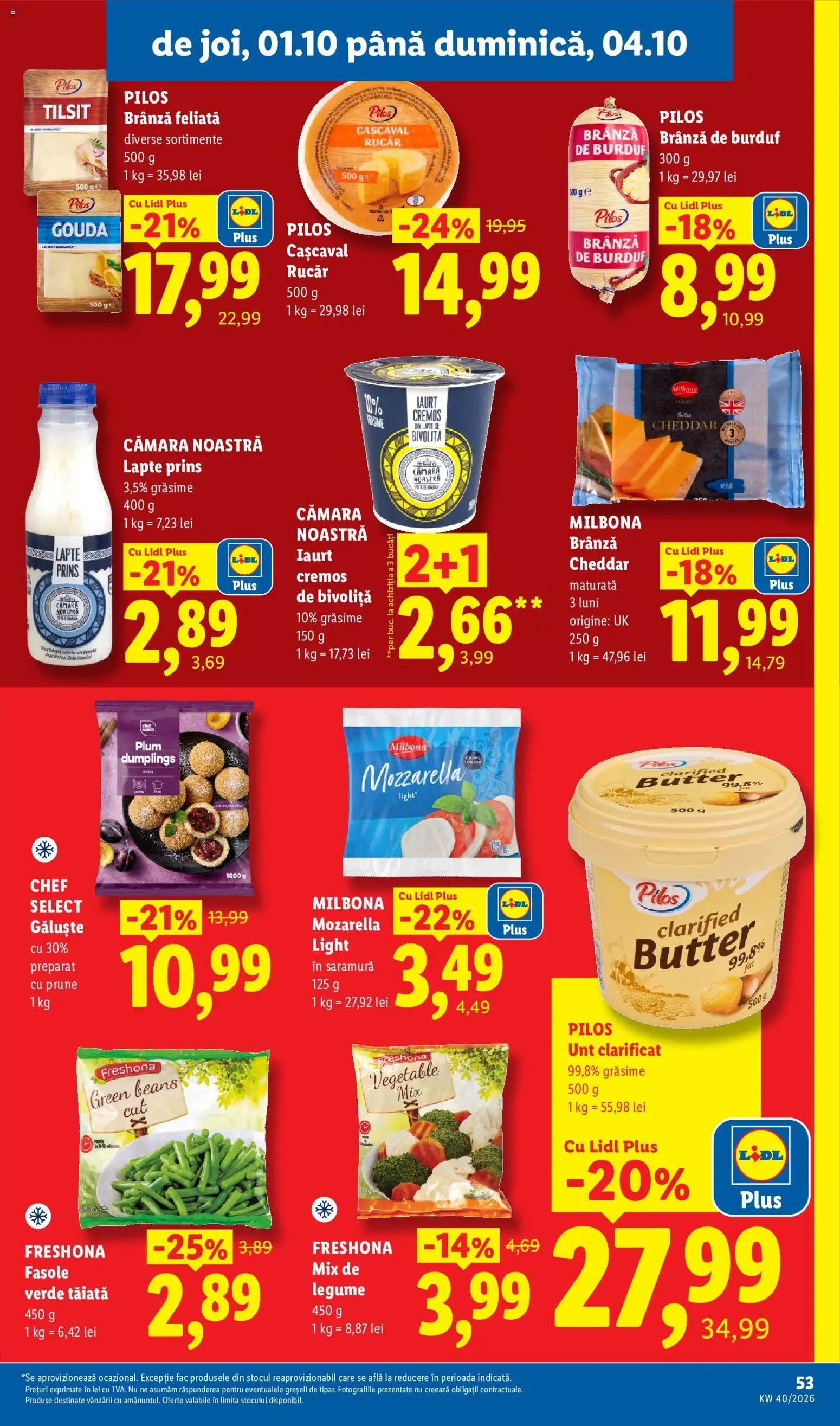 Catalog LIDL 28 Septembrie - 3 Octombrie 2026 | Pagina 53 | Produse: Lapte, Iaurt, Legume, Plus