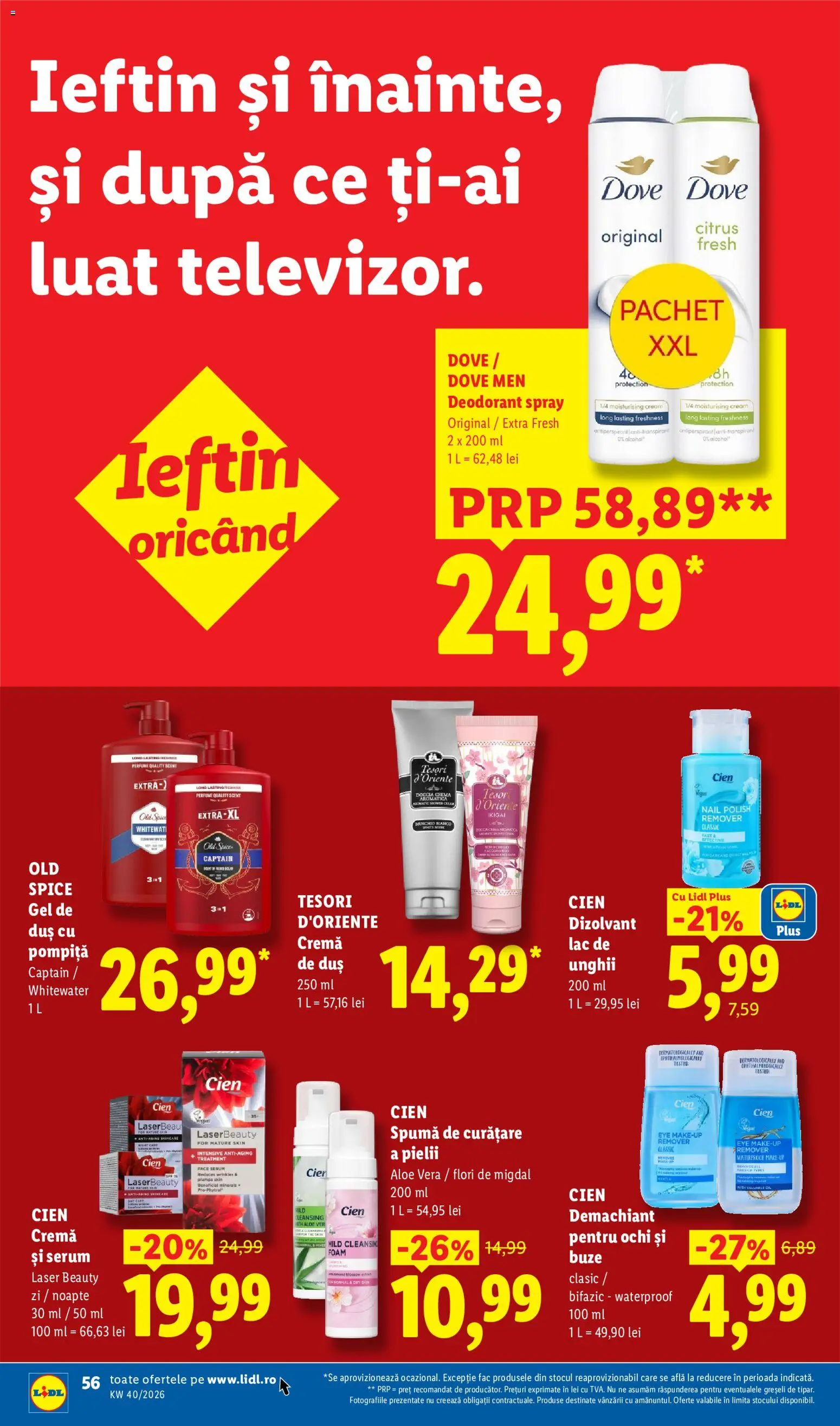 Catalog LIDL 28 Septembrie - 3 Octombrie 2026 | Pagina 56 | Produse: Ochi, Serum, Cien, Deodorant