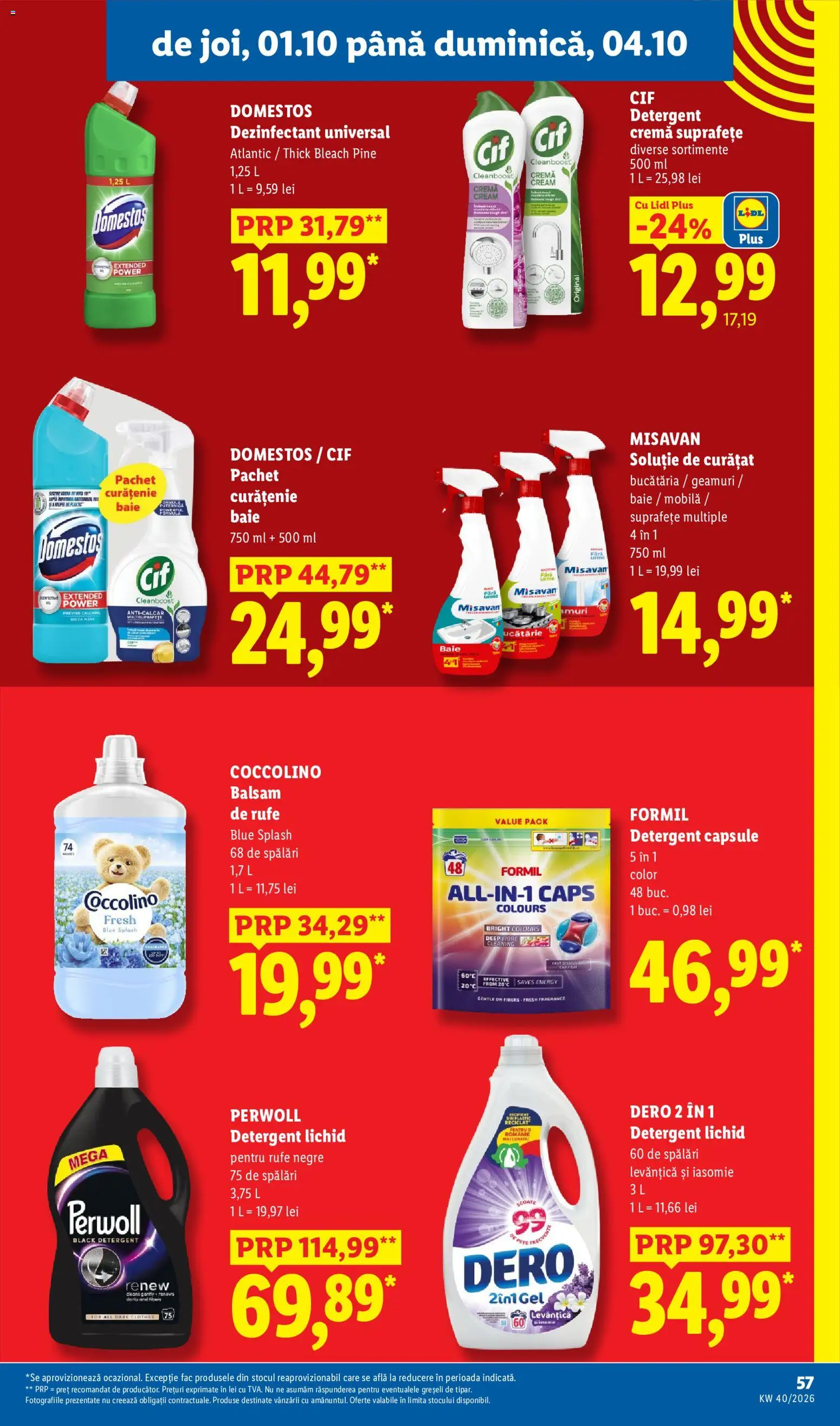 Catalog LIDL 28 Septembrie - 3 Octombrie 2026 | Pagina 57 | Produse: Detergent, Balsam de rufe, Plus, Black