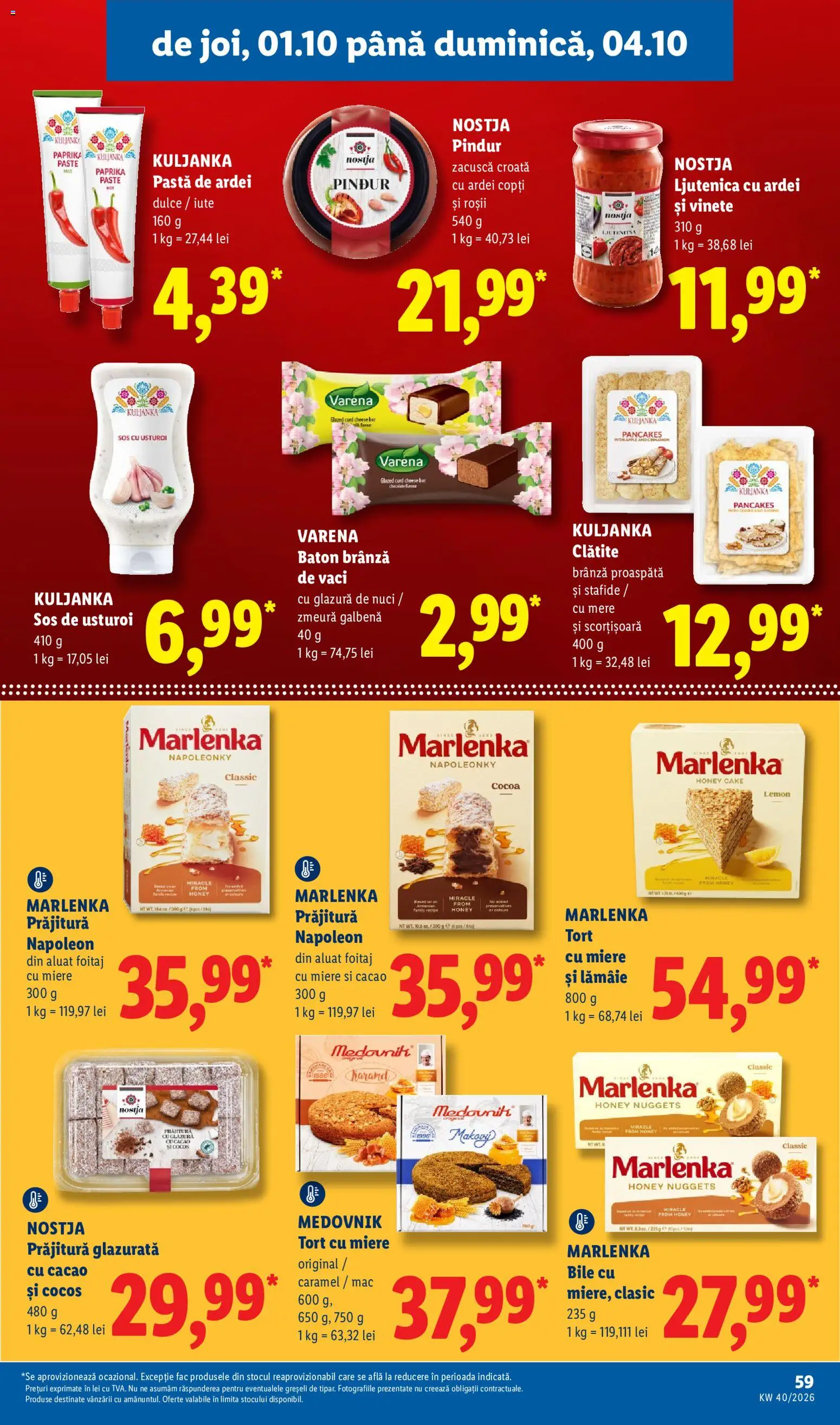 Catalog LIDL 28 Septembrie - 3 Octombrie 2026 | Pagina 59 | Produse: Zmeură, Miere, Prăjitură, Usturoi