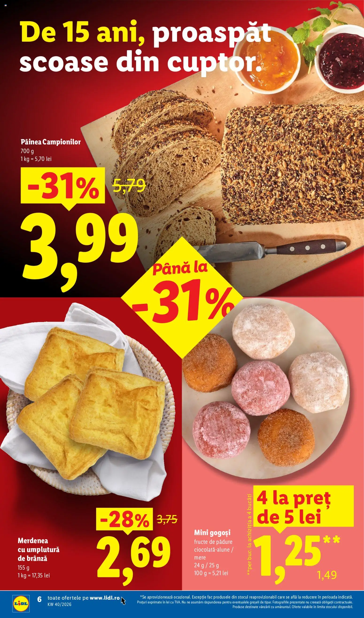 Catalog LIDL 28 Septembrie - 3 Octombrie 2026 | Pagina 6 | Produse: Fructe de pădure, Brânză, Pâine, Gogoși