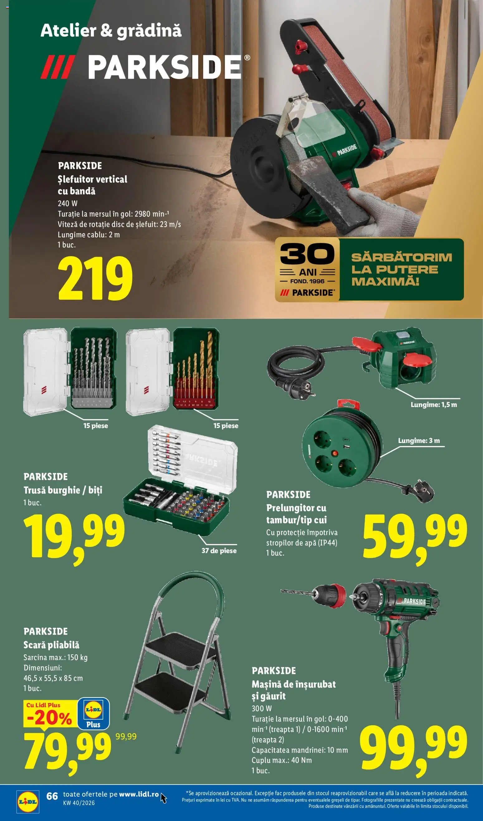 Catalog LIDL 28 Septembrie - 3 Octombrie 2026 | Pagina 66 | Produse: Gradina, Cablu, Scară, Plus