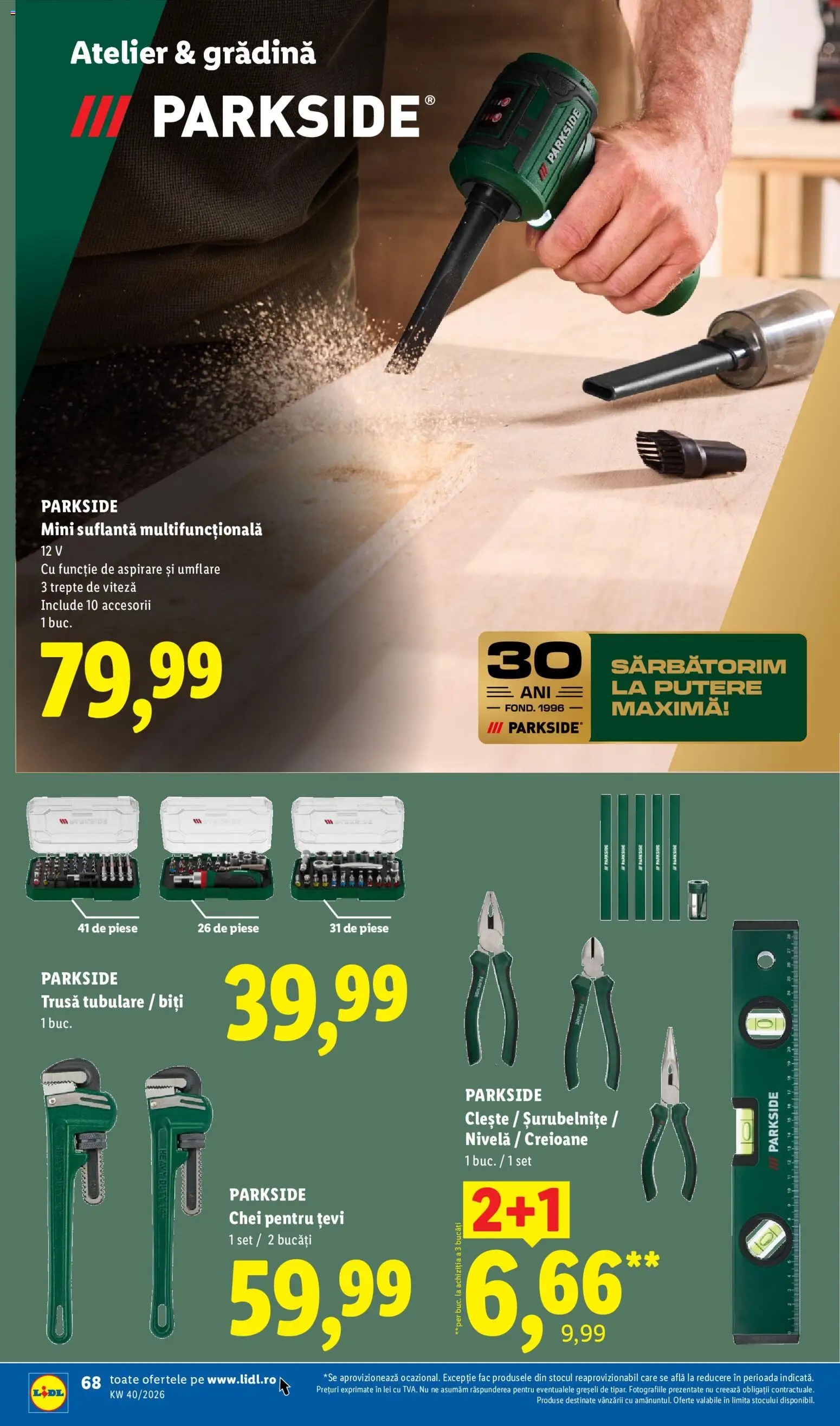 Catalog LIDL 28 Septembrie - 3 Octombrie 2026 | Pagina 68 | Produse: Gradina, Suflantă, Clește, Parkside
