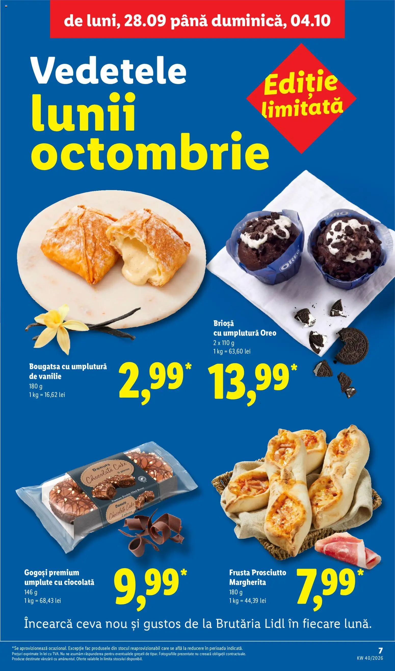 Catalog LIDL 28 Septembrie - 3 Octombrie 2026 | Pagina 7 | Produse: Oreo, Pizza, Gogoși, Brioşă