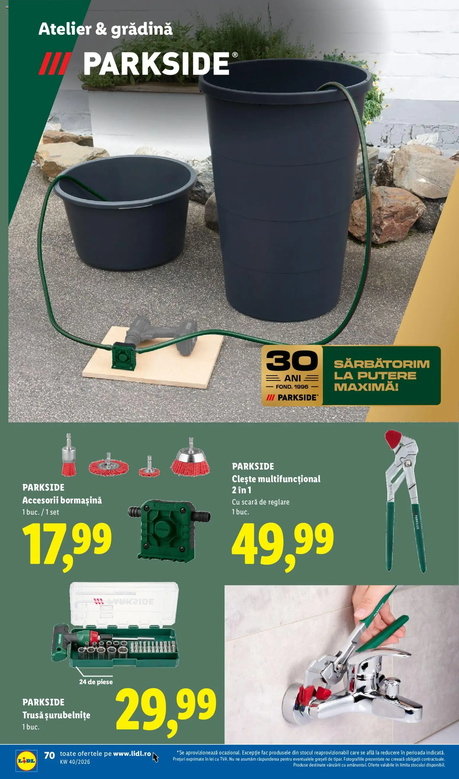 Catalog LIDL 28 Septembrie - 3 Octombrie 2026 | Pagina 70 | Produse: Gradina, Clește, Parkside, Scară