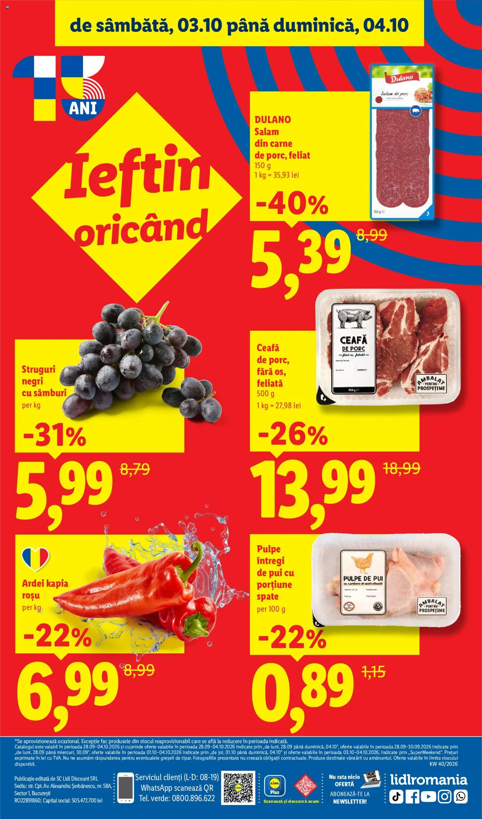Catalog LIDL 28 Septembrie - 3 Octombrie 2026 | Pagina 78 | Produse: Struguri, Struguri negri, Ceafa de porc, Plus