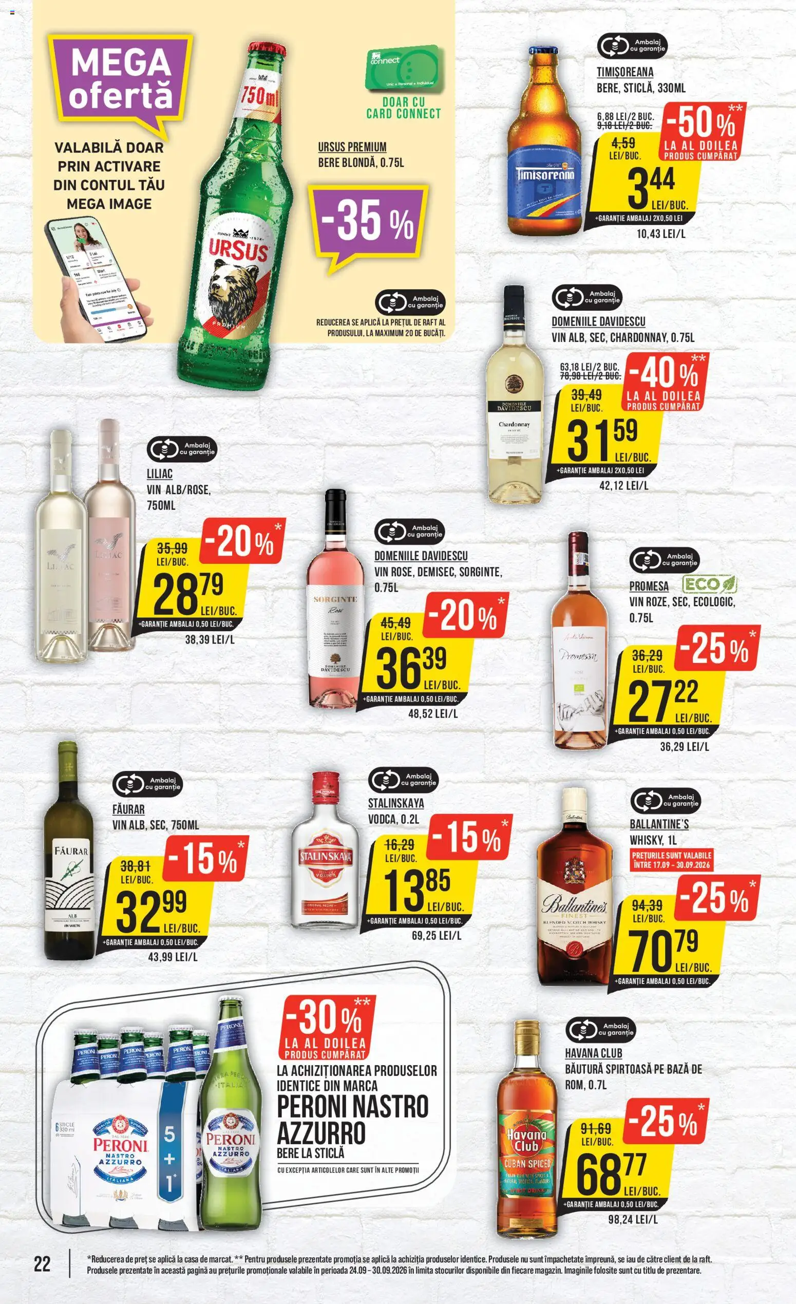 Catalog Mega Image 24 - 29 Septembrie 2026 | Pagina 22 | Produse: Scotch Whisky, Ballantine's, Vin, Bere