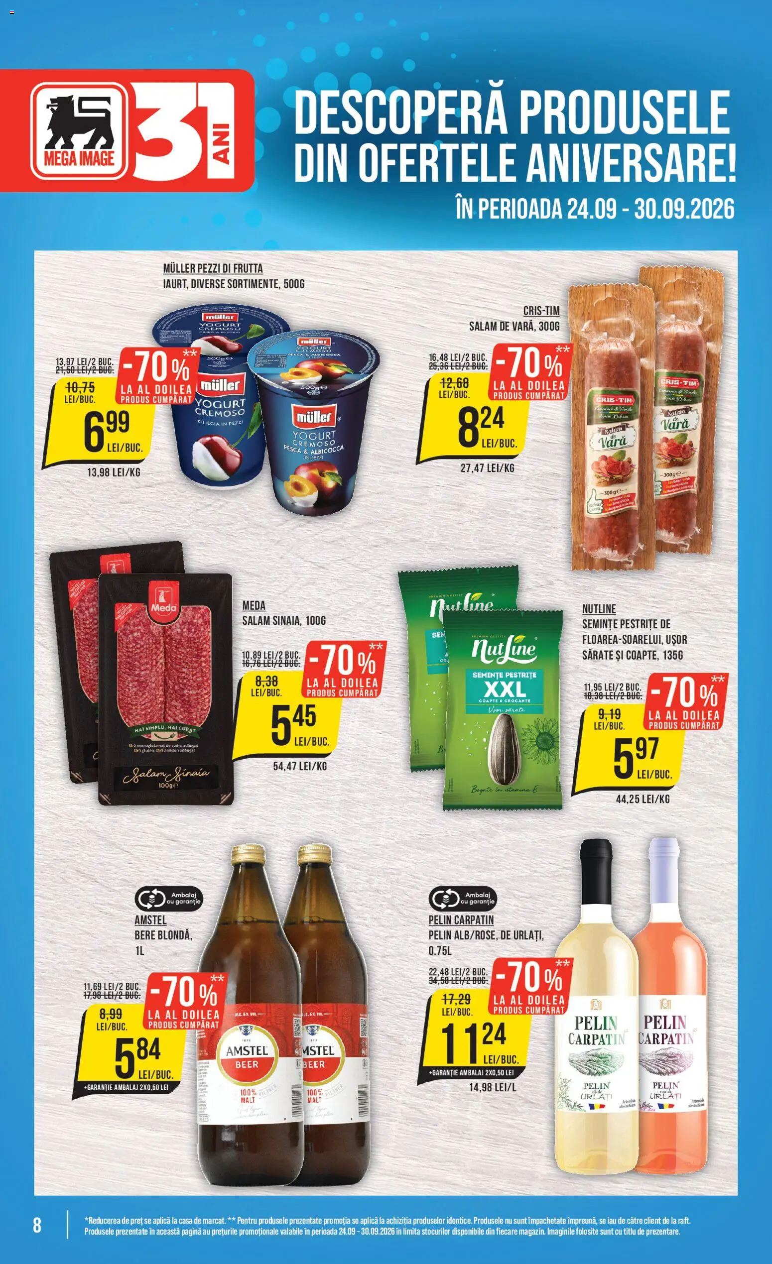 Catalog Mega Image 24 - 29 Septembrie 2026 | Pagina 8 | Produse: Aplică, Semințe, Salam, Bere