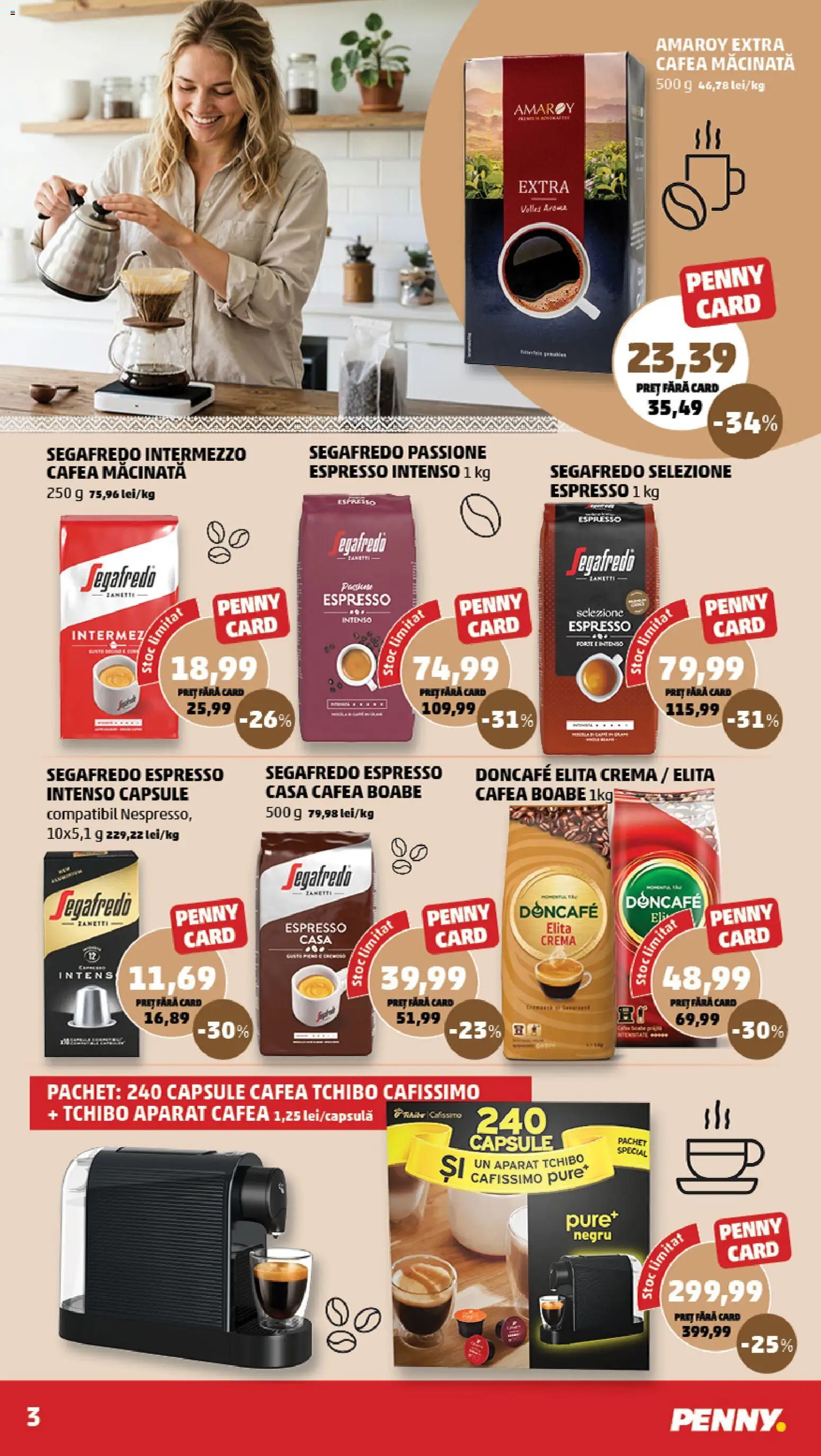 Catalog PENNY Market 23 - 28 Septembrie 2026 | Pagina 3 | Produse: Cafea macinata, Aparat, Cremă, Cafea