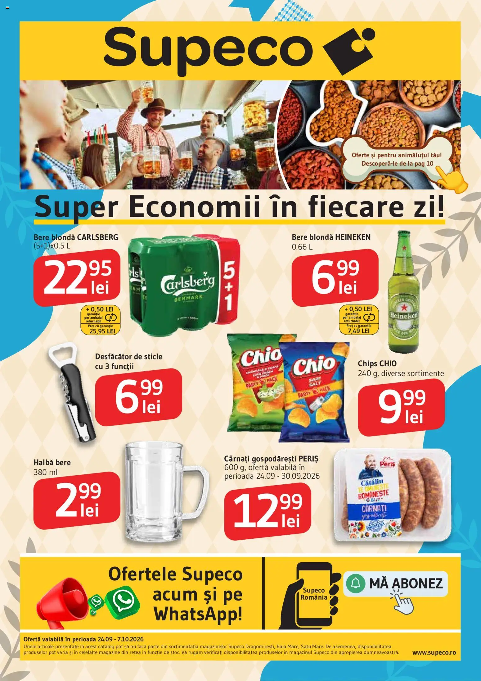 Catalog Supeco 24 Septembrie - 6 Octombrie 2026 | Pagina 1 | Produse: Bere, Cârnați