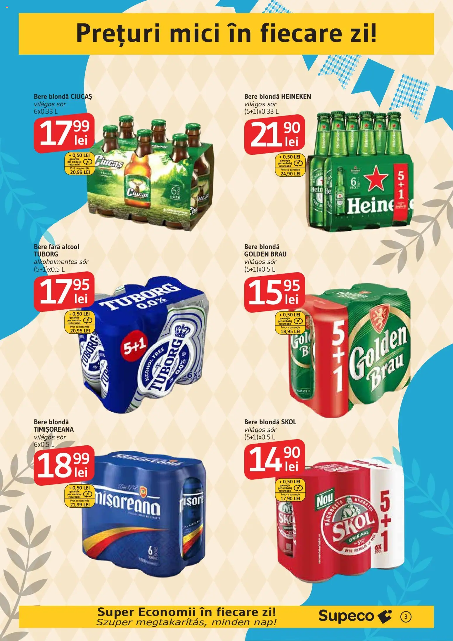 Catalog Supeco 24 Septembrie - 6 Octombrie 2026 | Pagina 3 | Produse: Golden Brau, Bere fara alcool, Mici, Bere