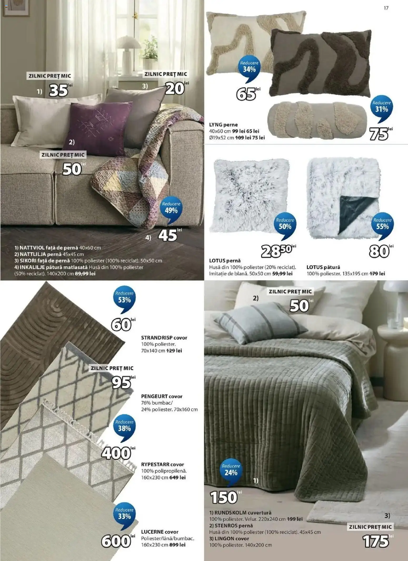 Catalog JYSK 24 Septembrie - 23 Octombrie 2026 | Pagina 17 | Produse: Cuvertură, Pernă, Pătură, Lumânare