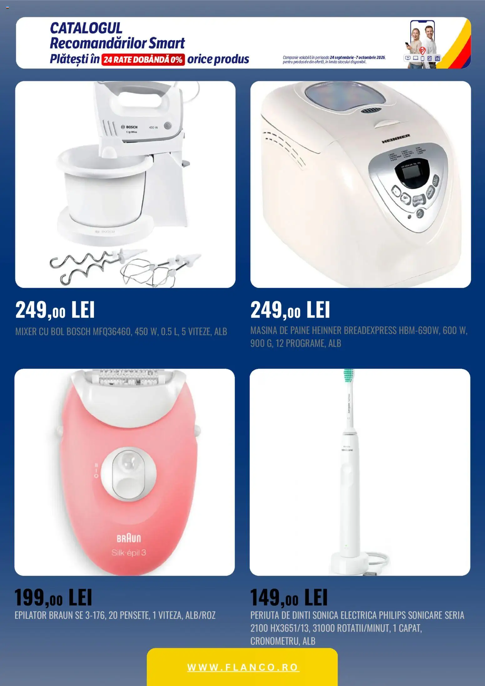 Catalog Flanco 24 Septembrie - 6 Octombrie 2026 | Pagina 5 | Produse: Philips, Epilator, Mixer, Periuță de dinți