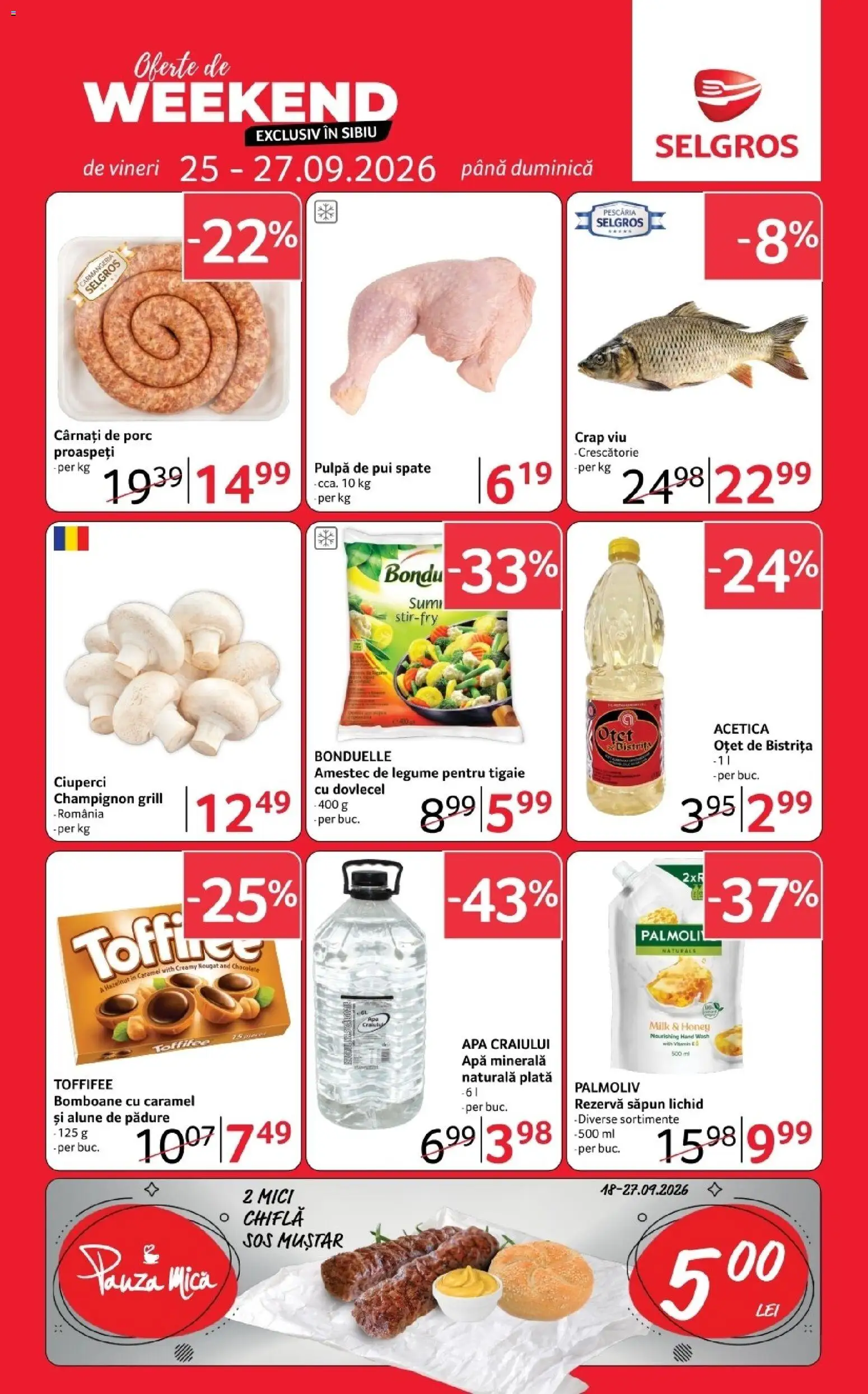 Catalog Selgros 25 - 26 Septembrie 2026 | Pagina 1 | Produse: Grill, Pui, Alune de pădure, Legume