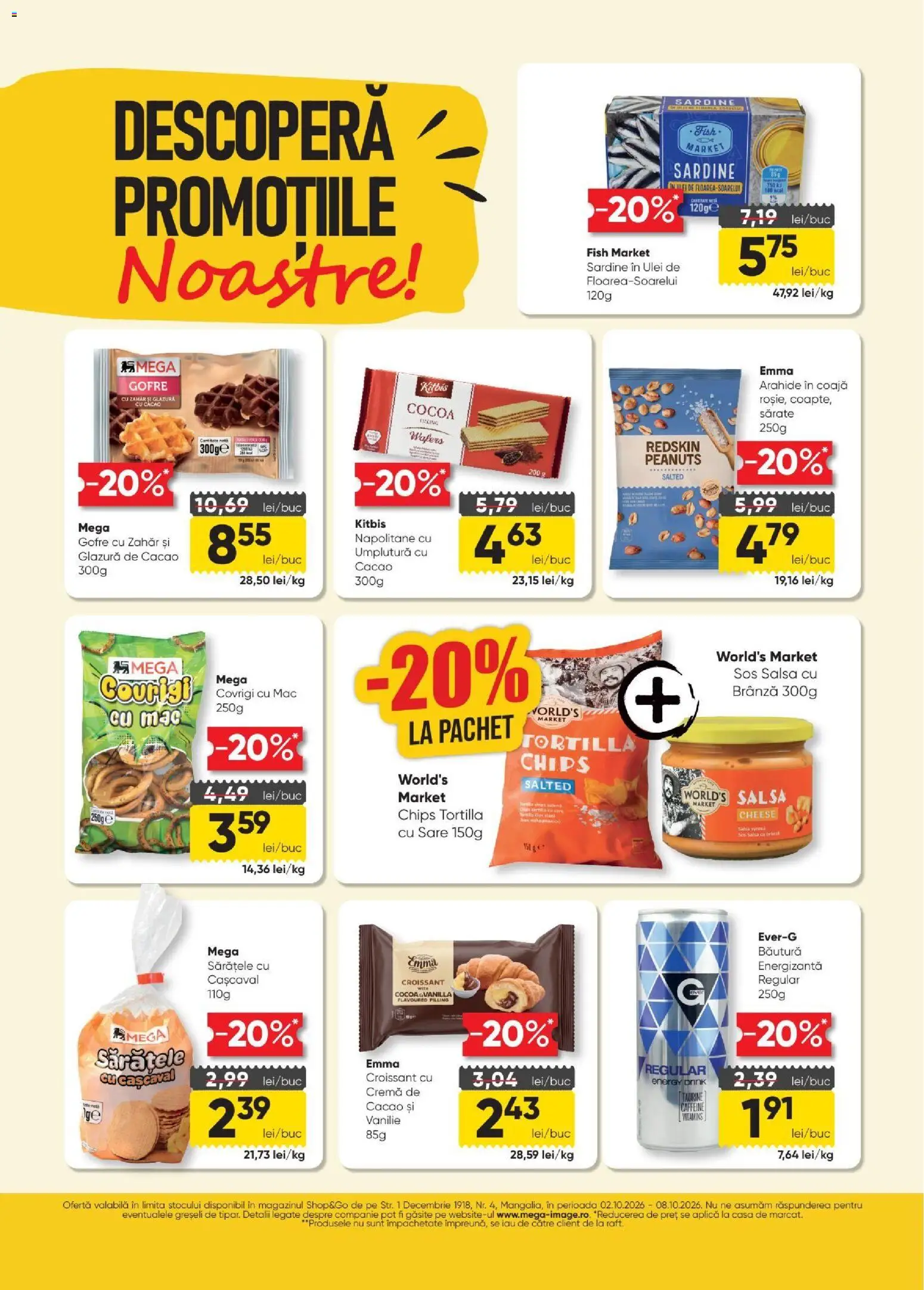 Catalog Mega Image 2 - 7 Octombrie 2026 | Pagina 2 | Produse: Cașcaval, Arahide, Crema de cacao, Glazura de cacao
