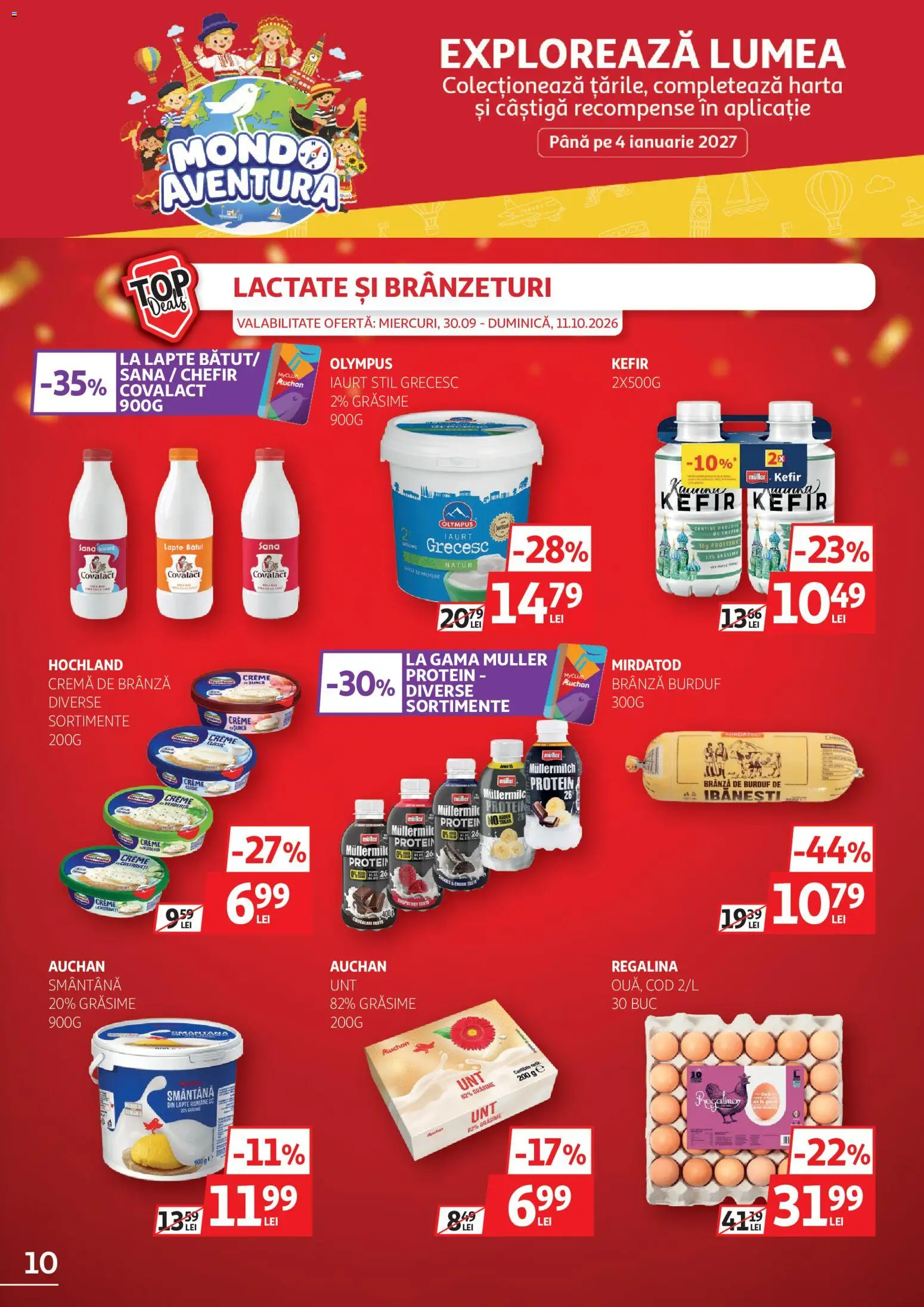 Catalog Auchan 30 Septembrie - 10 Octombrie 2026 | Pagina 10 | Produse: Chefir, Lapte, Iaurt, Smântână