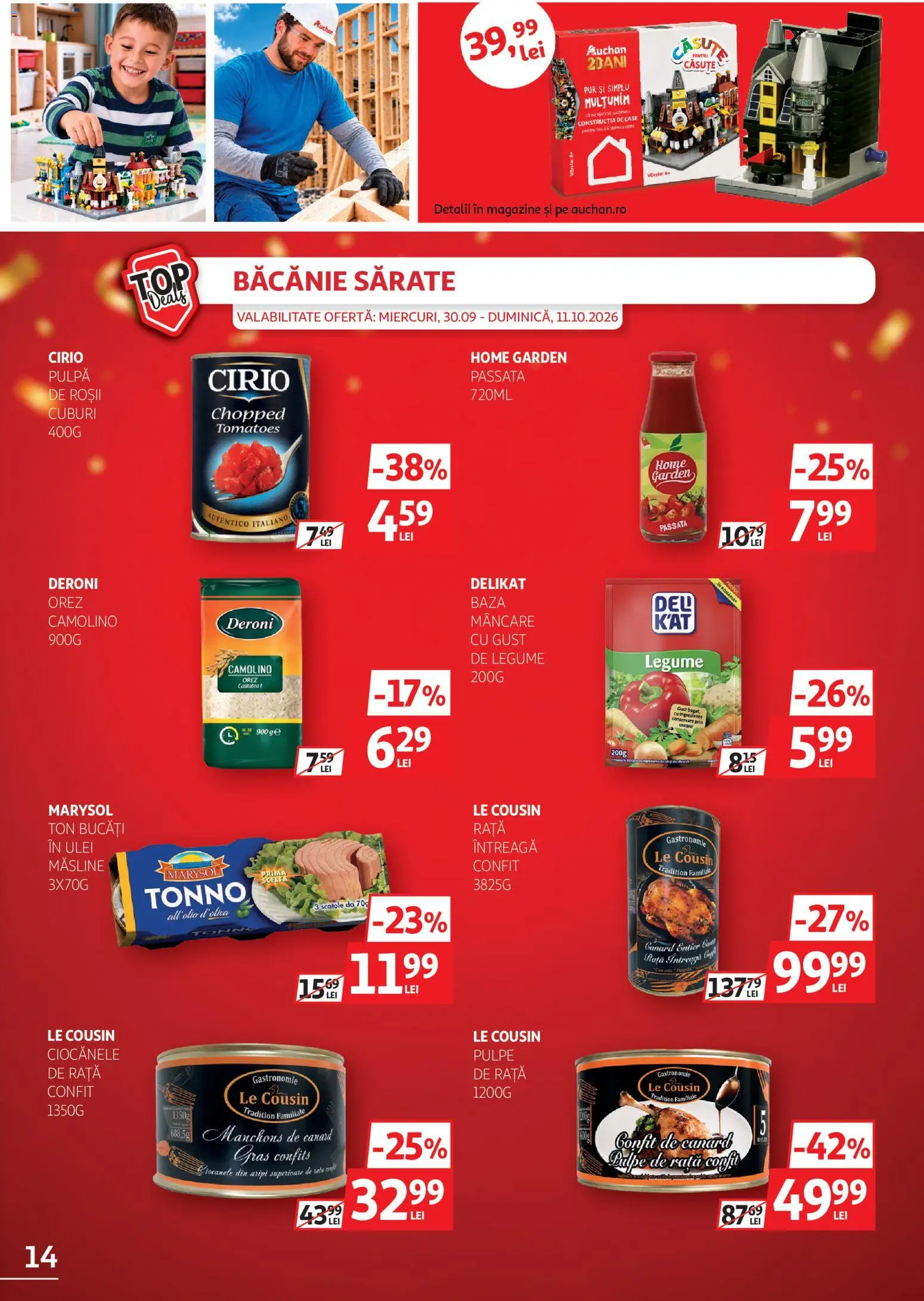 Catalog Auchan 30 Septembrie - 10 Octombrie 2026 | Pagina 14 | Produse: Măsline, Cirio, Orez, Legume